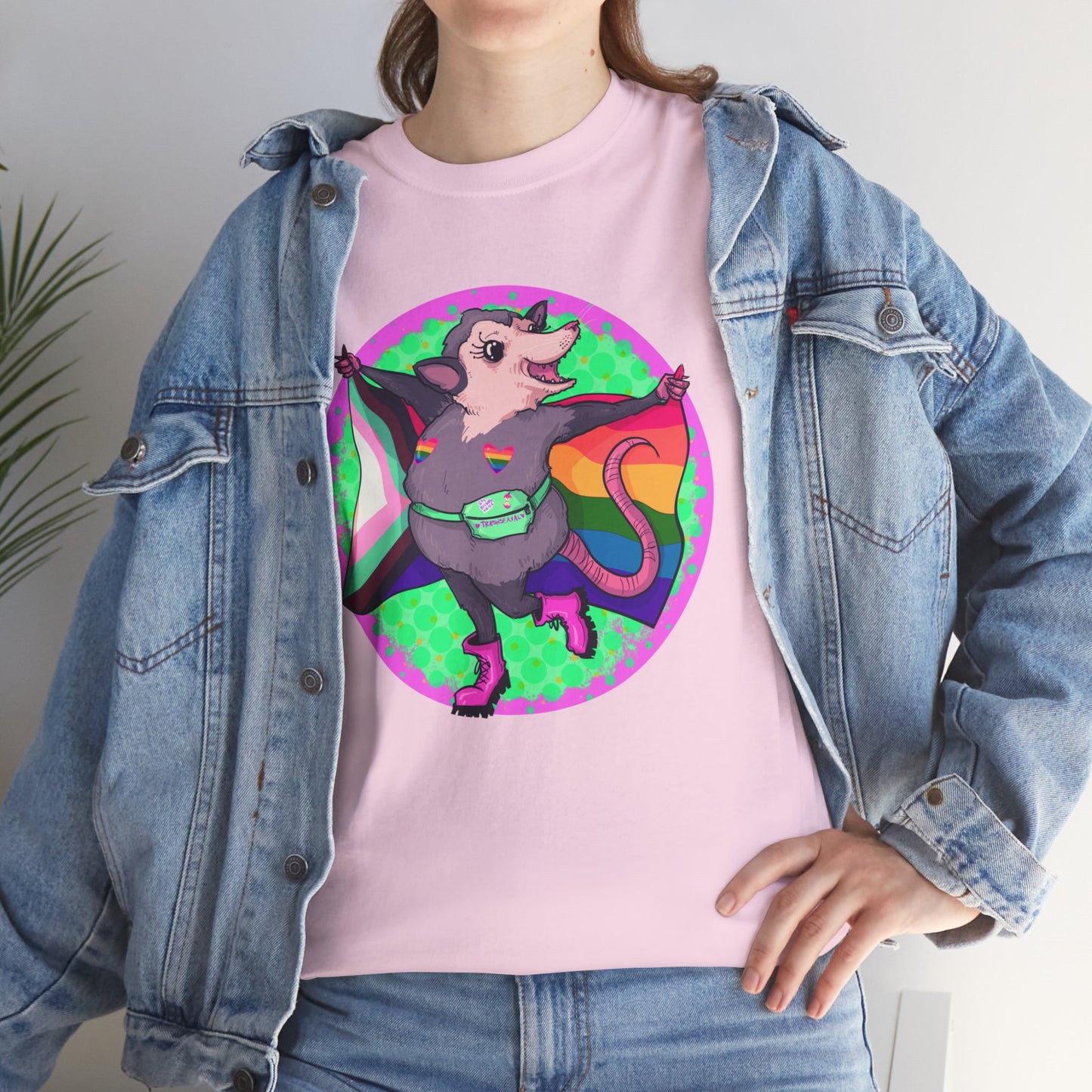 Pride Opossum Unisex Heavy Cotton Tee