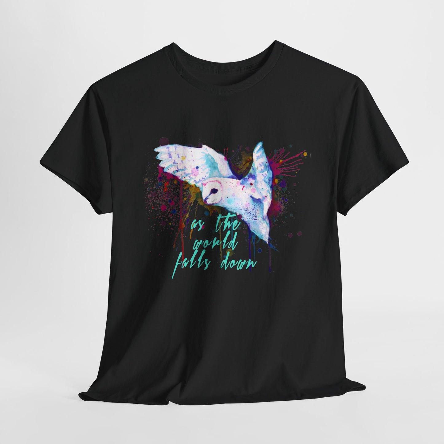 Rainbow Barn Owl (Goblin Variant) Unisex Heavy Cotton Tee