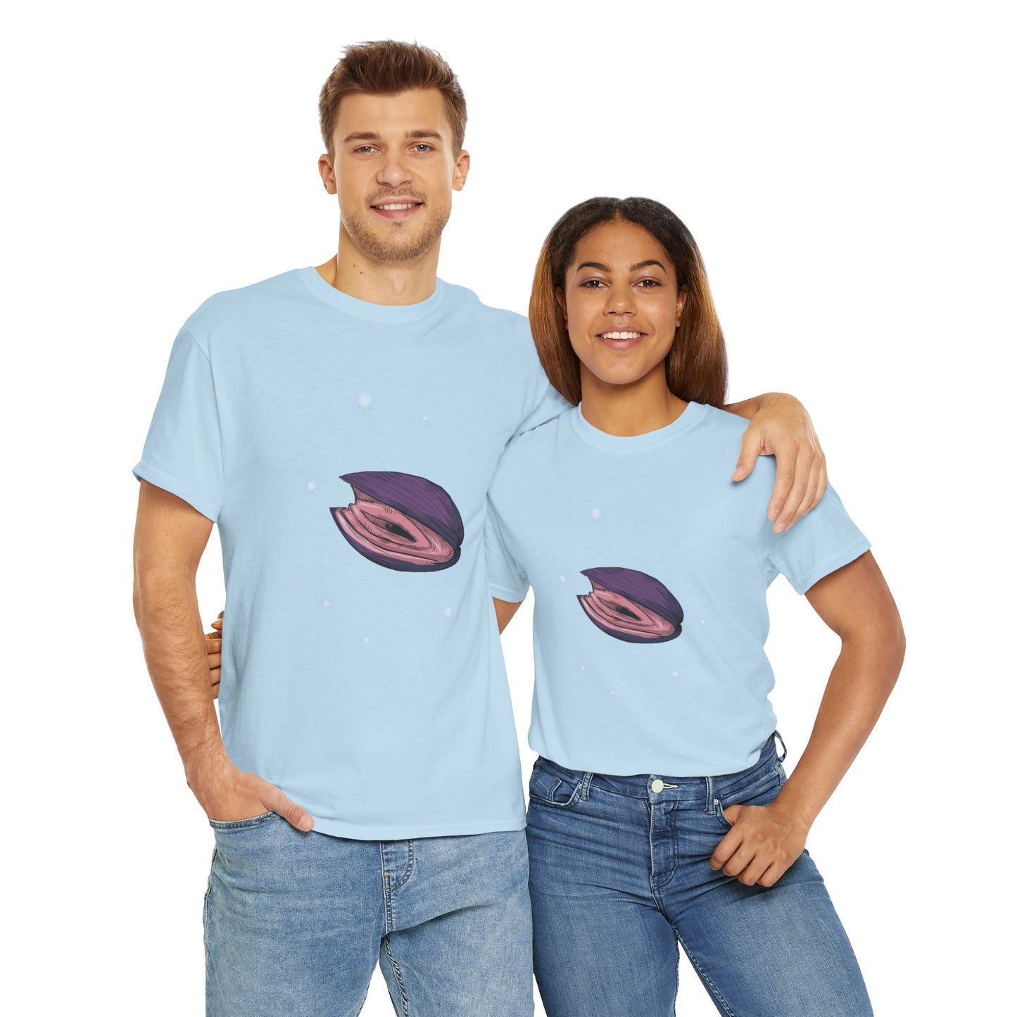Pink Clam Unisex Heavy Cotton Tee