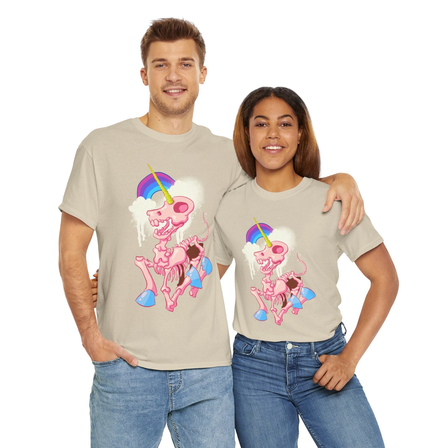 Unicorn Skeleton 2 Unisex Heavy Cotton Tee