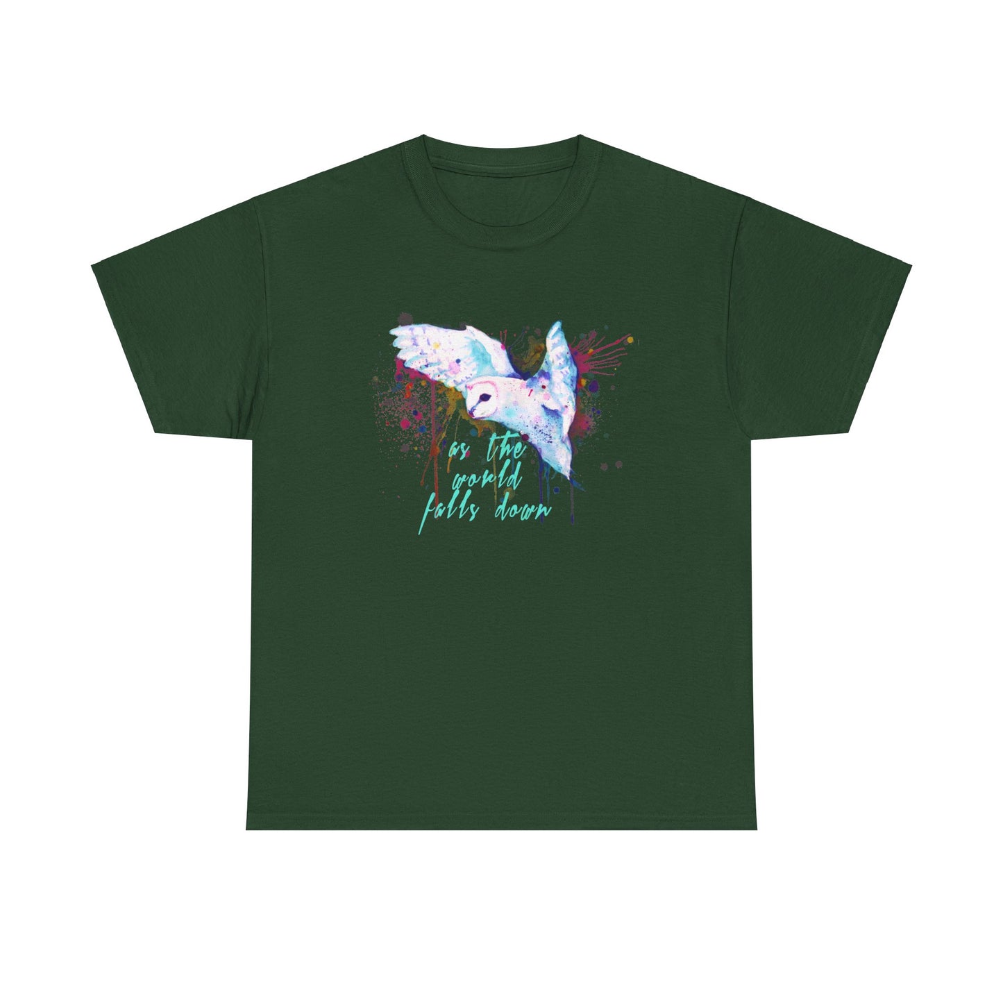 Rainbow Barn Owl (Goblin Variant) Unisex Heavy Cotton Tee