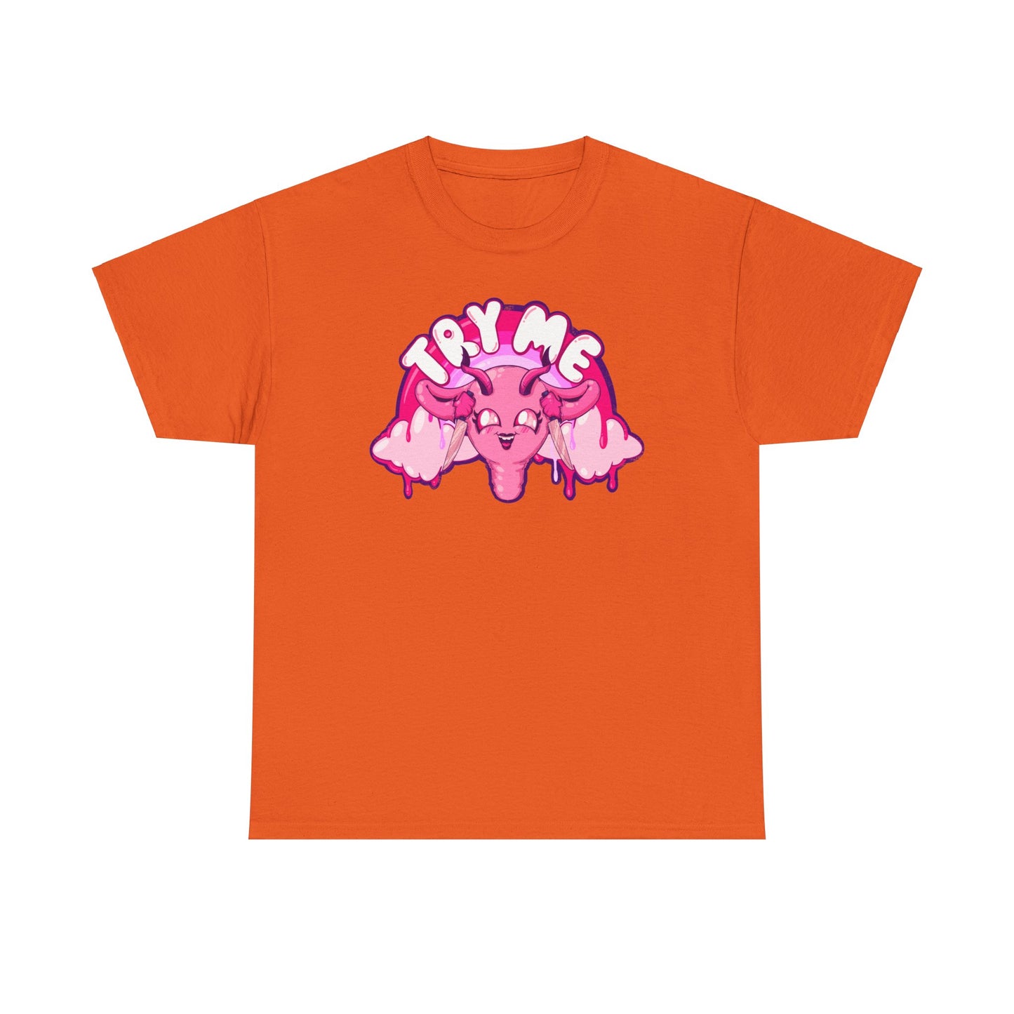 Try Me Uterus Unisex Heavy Cotton Tee