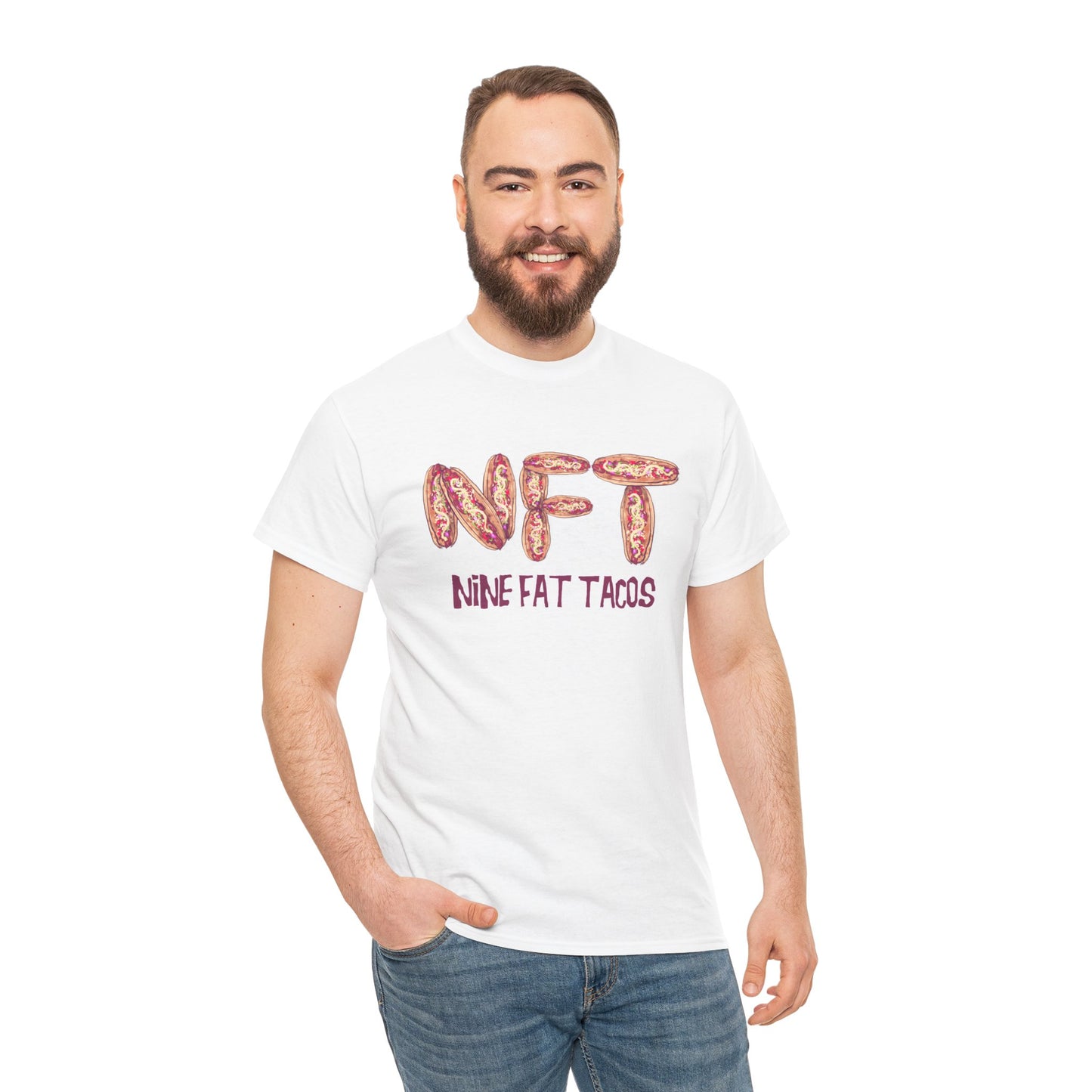Nine Fat Tacos Unisex Heavy Cotton Tee