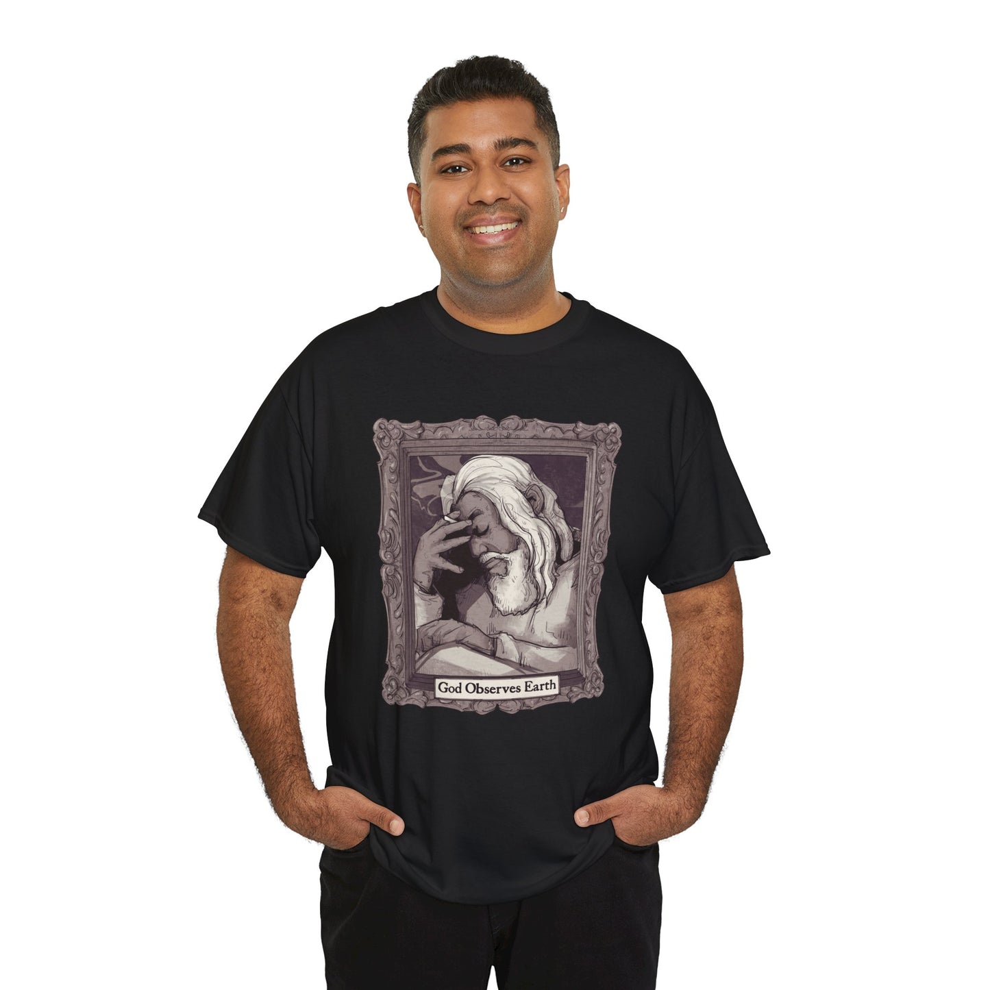 God Observes Earth Unisex Heavy Cotton Tee