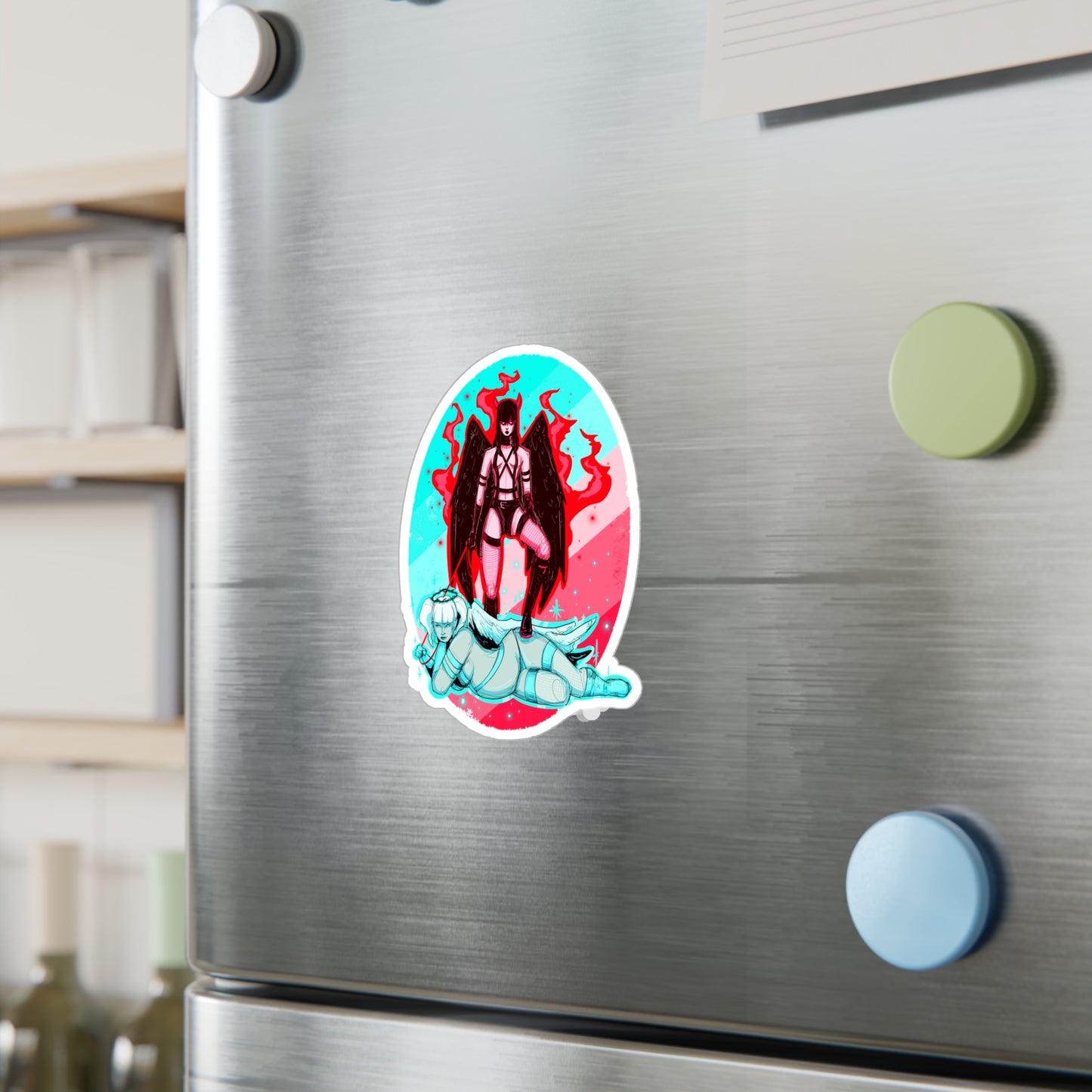 Fire & Ice Kiss-Cut Vinyl Decal