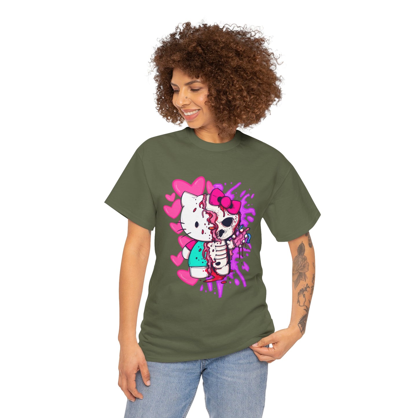 Zombie Kitty Unisex Heavy Cotton Patreon Tee
