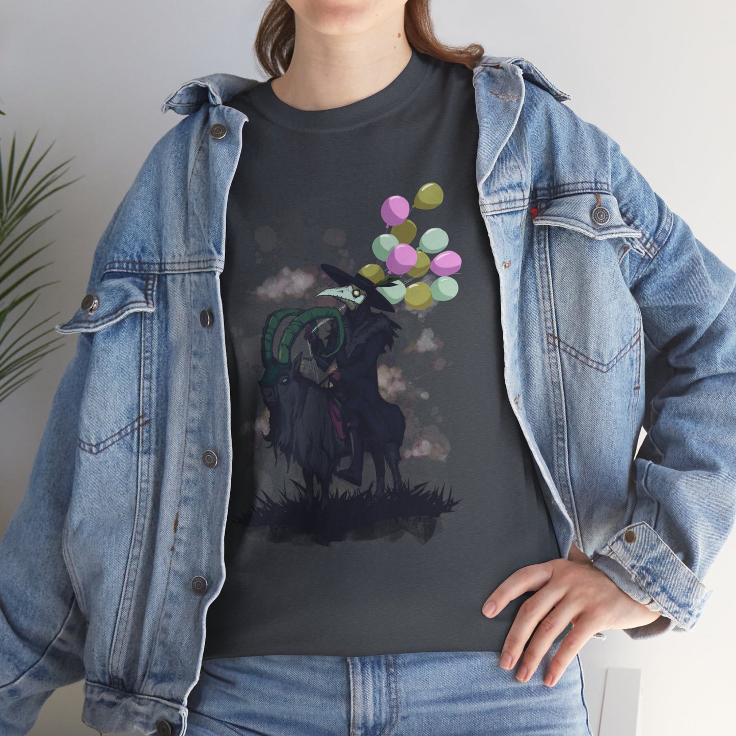 Plague Doctor Balloons Unisex Heavy Cotton Tee