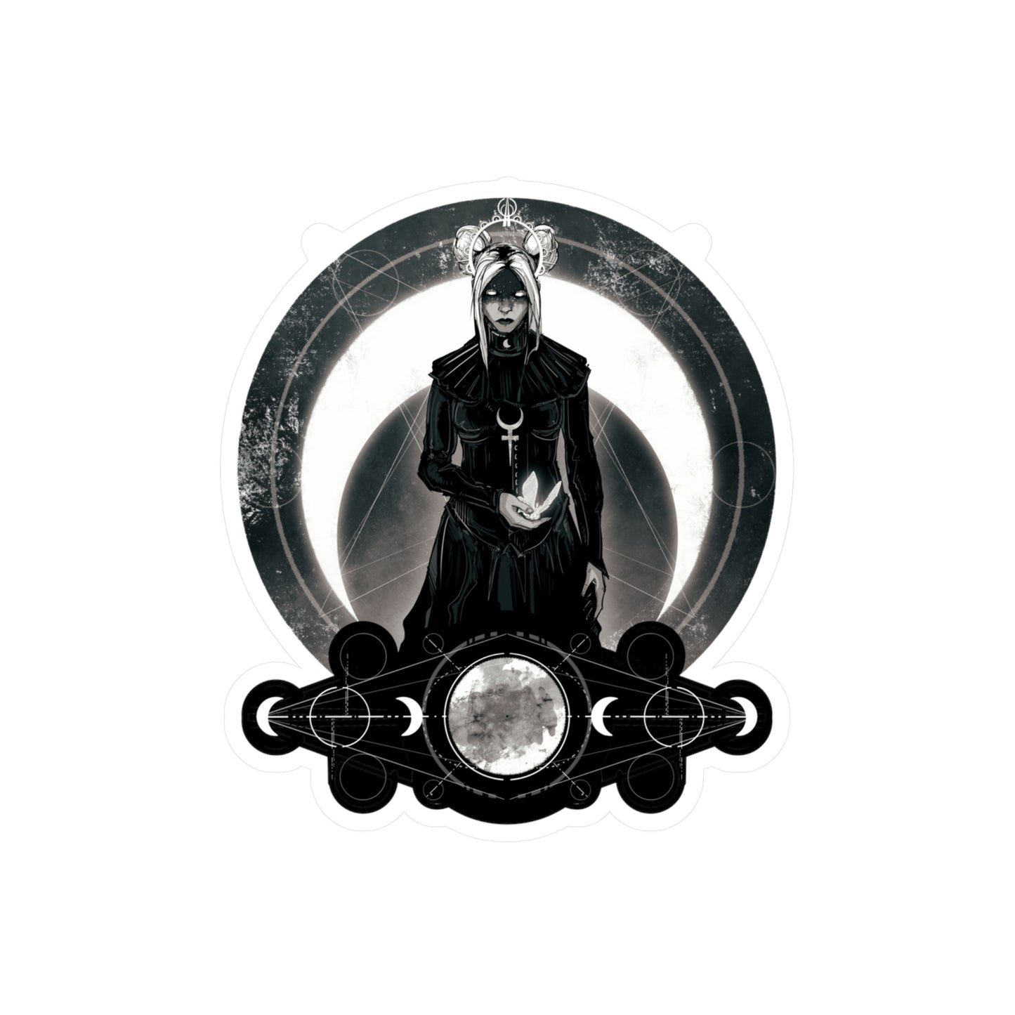 Moon Goddess Kiss-Cut Vinyl Decal