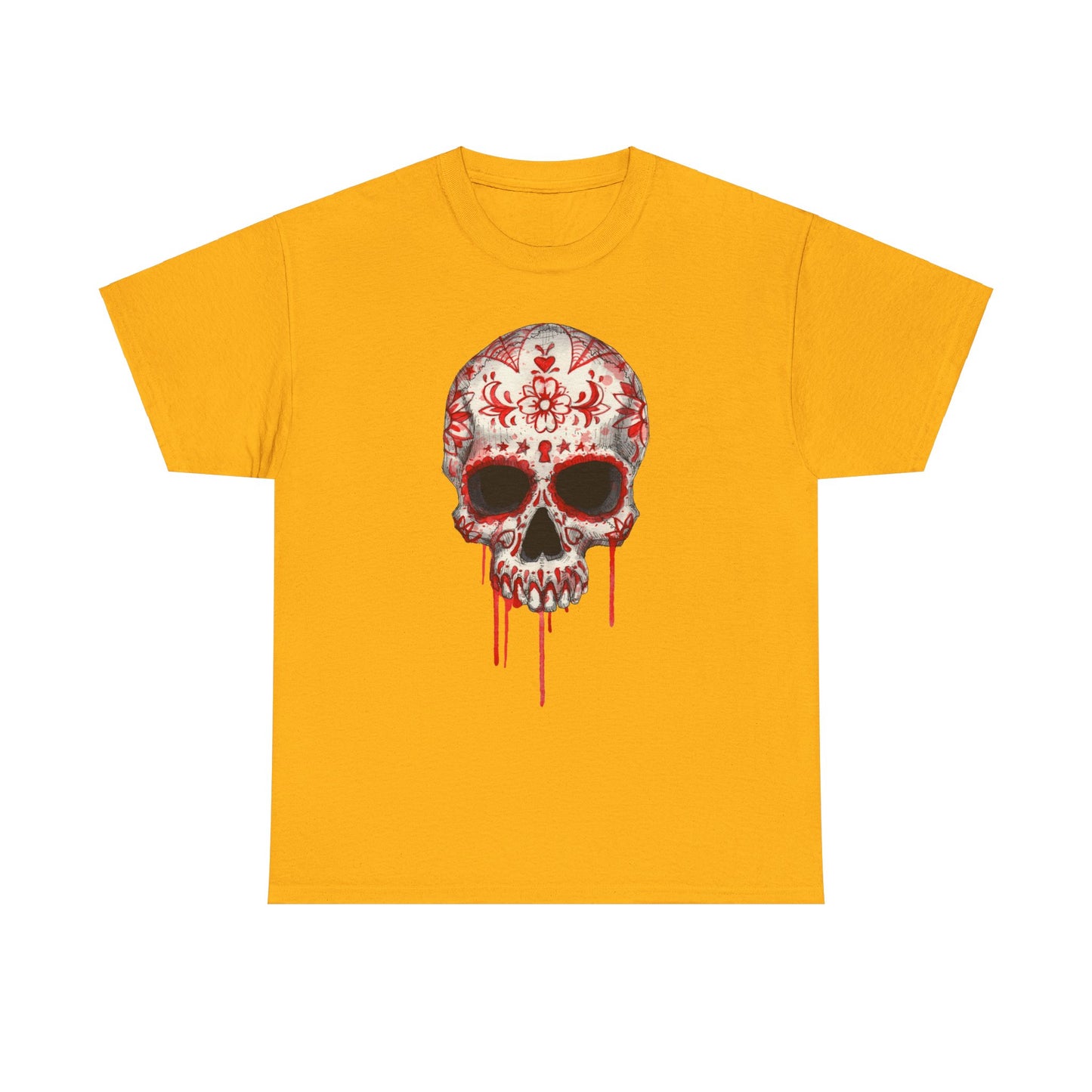 Blood Skull Unisex Heavy Cotton Tee