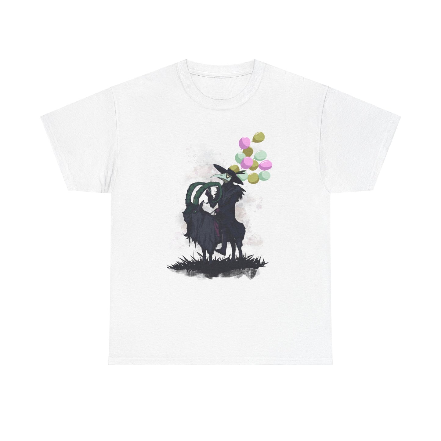 Plague Doctor Balloons Unisex Heavy Cotton Tee