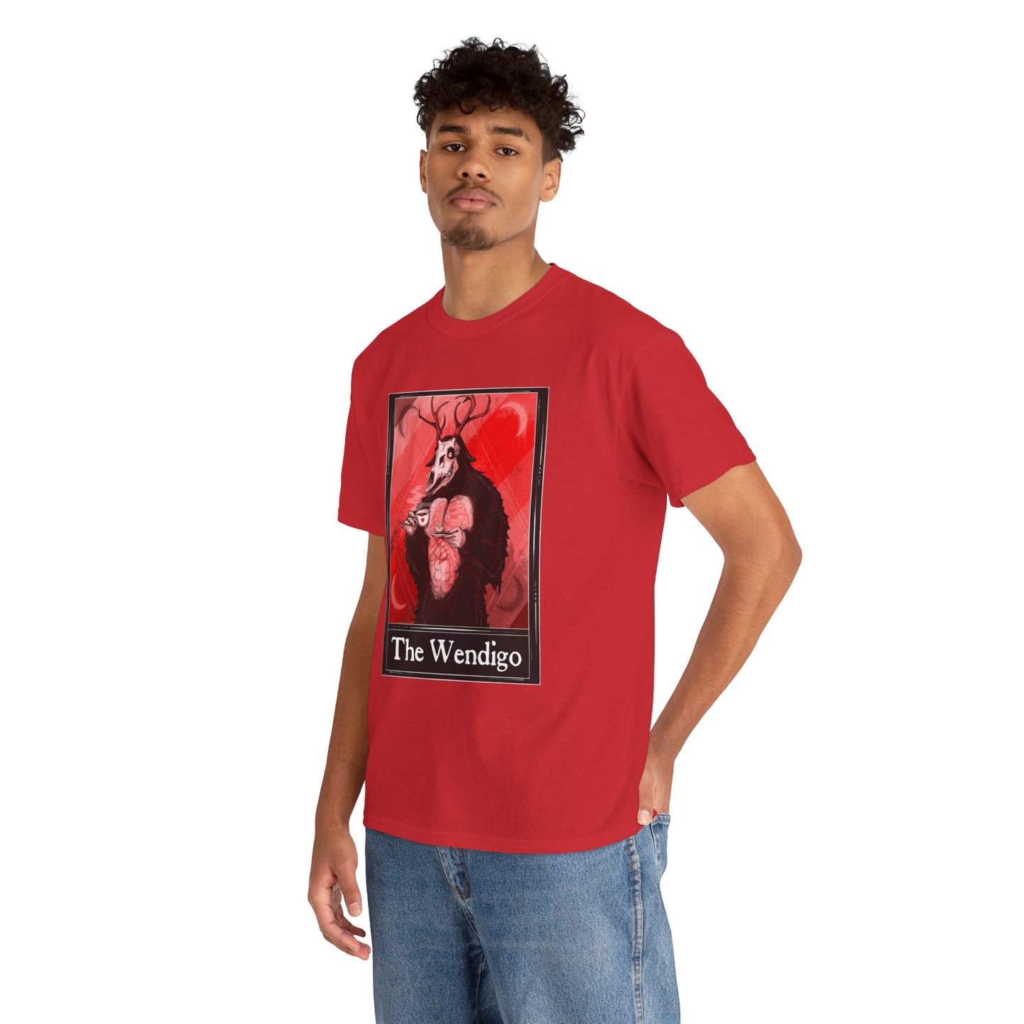 The Wendigo Tarot (Front & Back Print) Unisex Heavy Cotton Tee