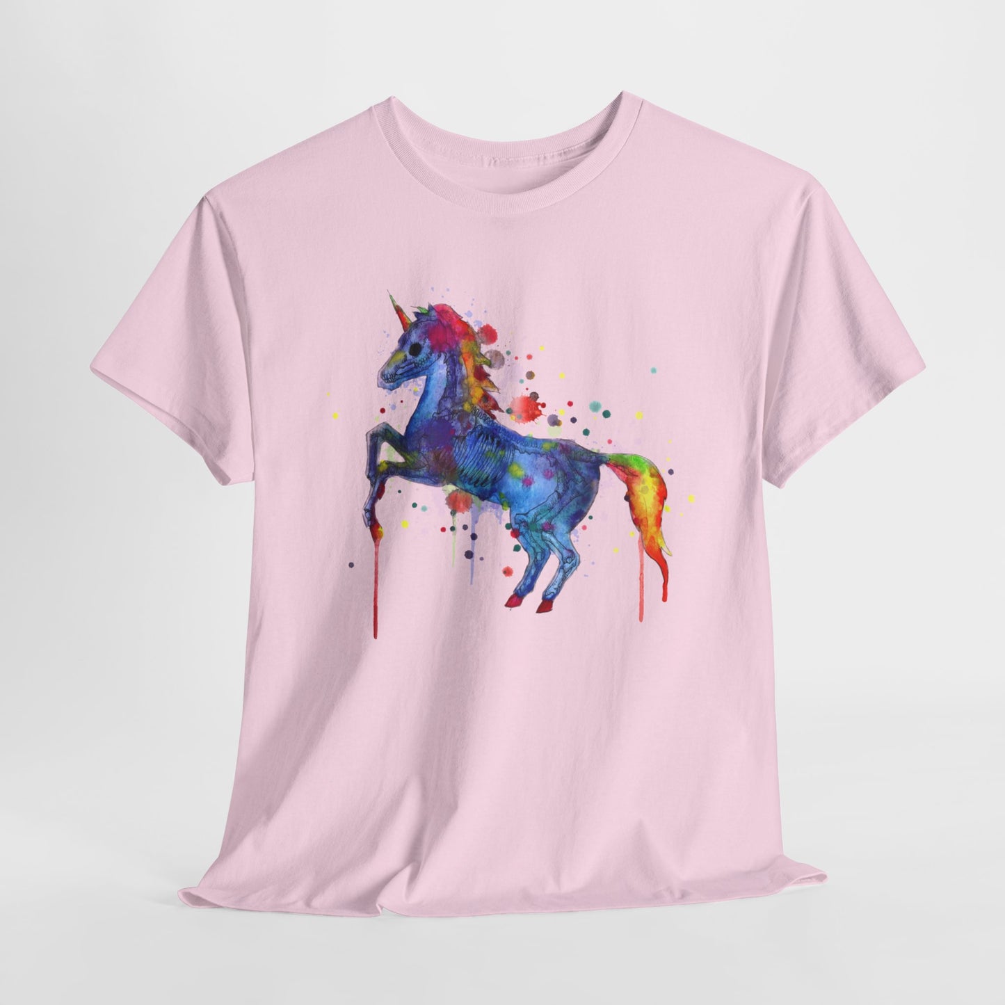 Unicorn Skeleton Unisex Heavy Cotton Tee