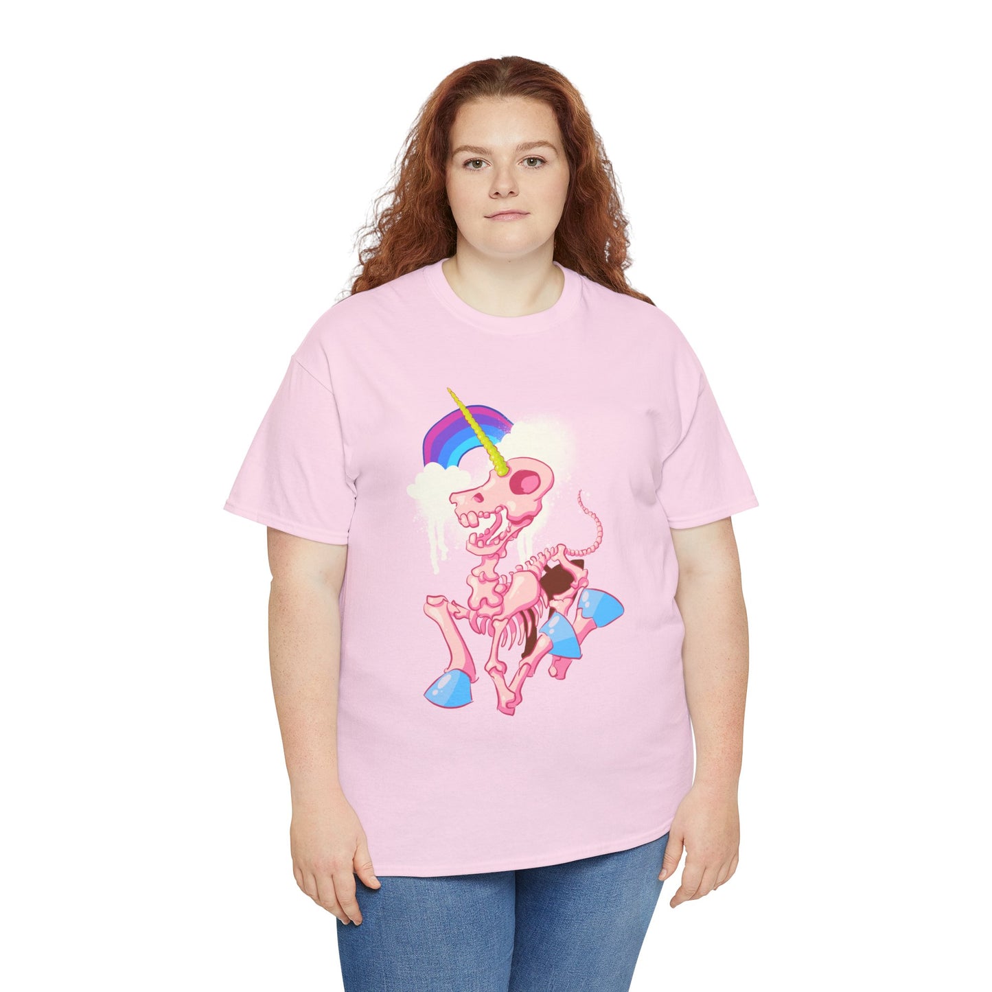 Unicorn Skeleton 2 Unisex Heavy Cotton Tee