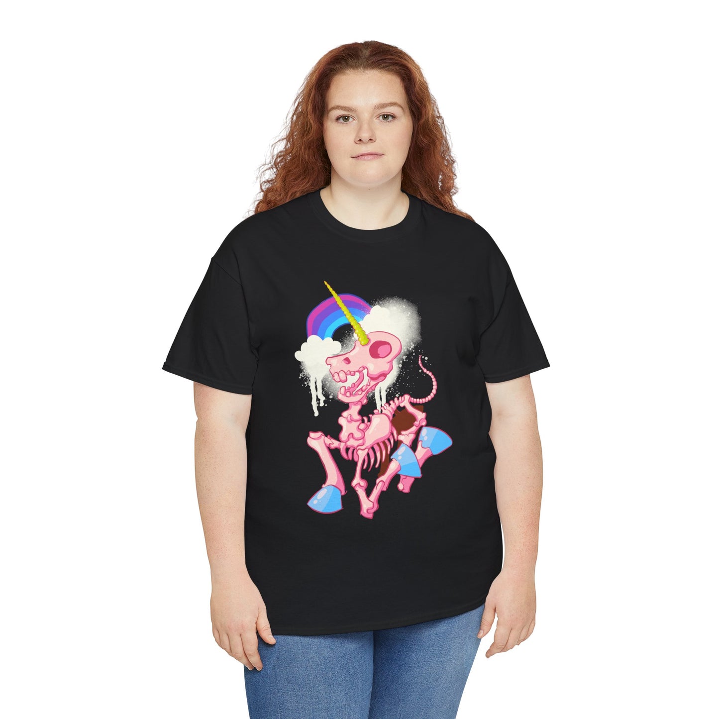 Unicorn Skeleton 2 Unisex Heavy Cotton Tee