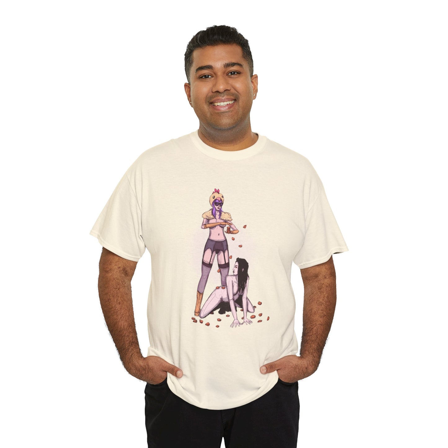 Chicken Nugget Rain Unisex Heavy Cotton Tee
