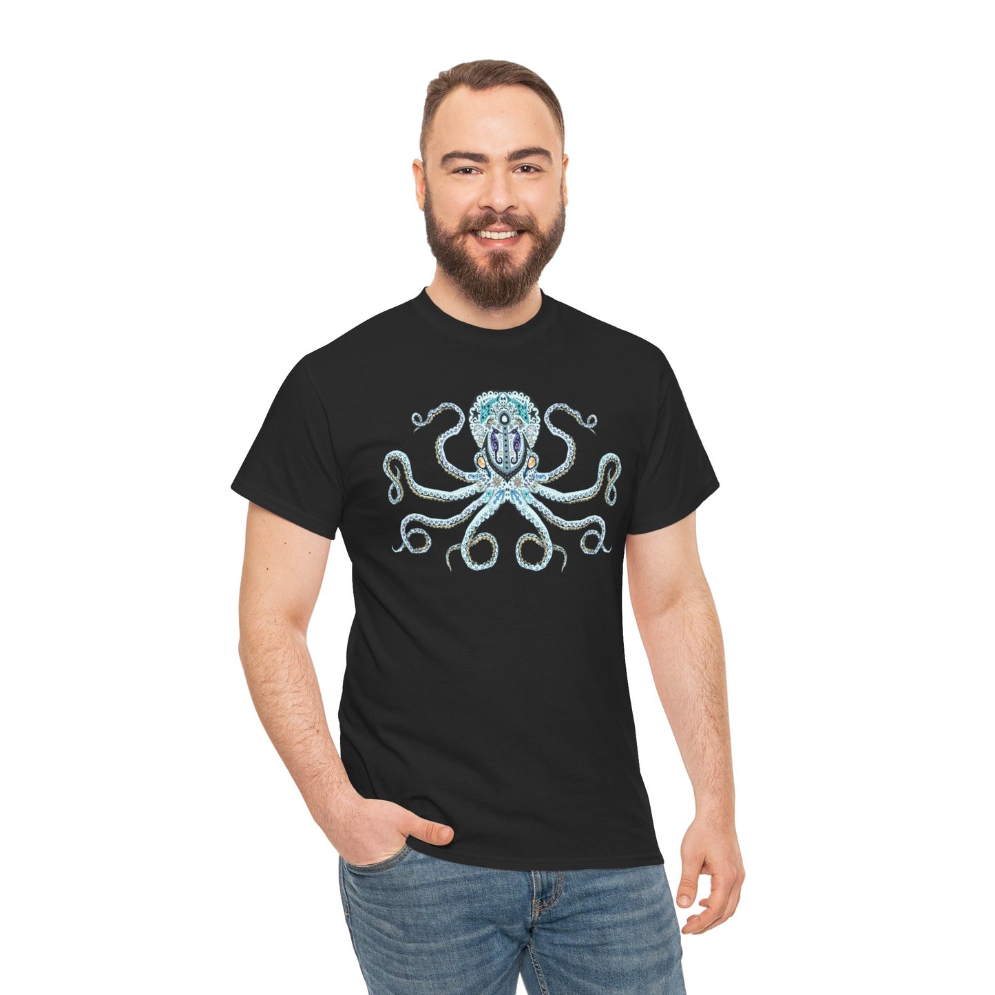 Octopus Sugar Skull Unisex Heavy Cotton Tee