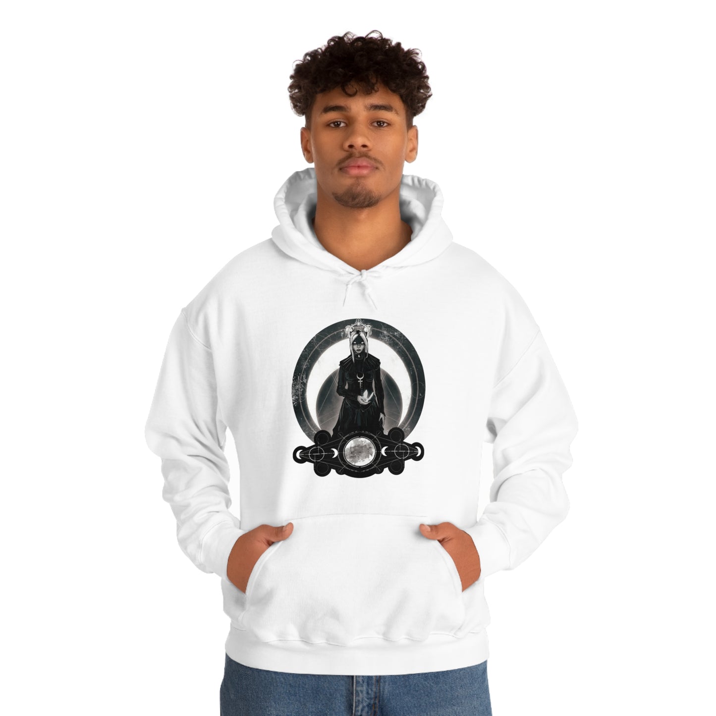 Moon Goddess Unisex Heavy Blend Hooded Sweatshirt