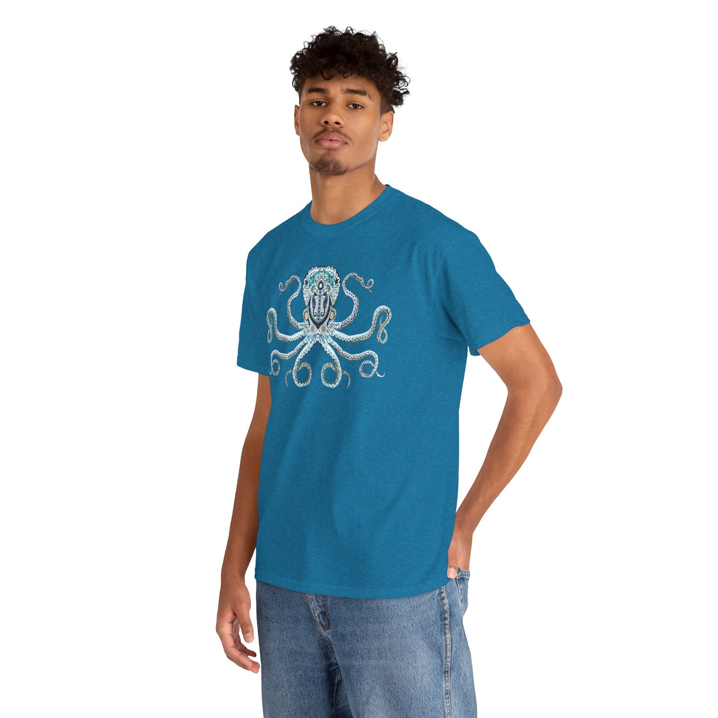 Octopus Sugar Skull Unisex Heavy Cotton Tee