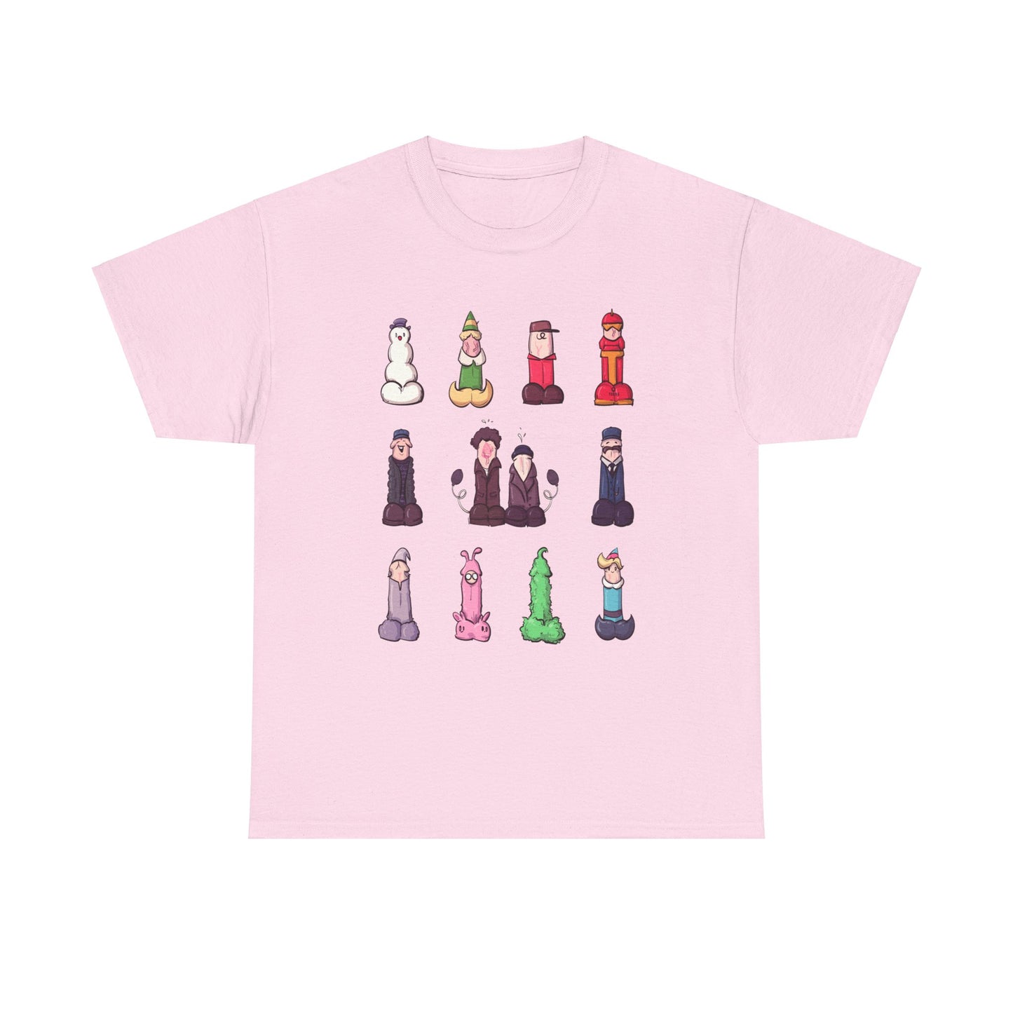 12 Dicks Of Christmas Unisex Heavy Cotton Tee