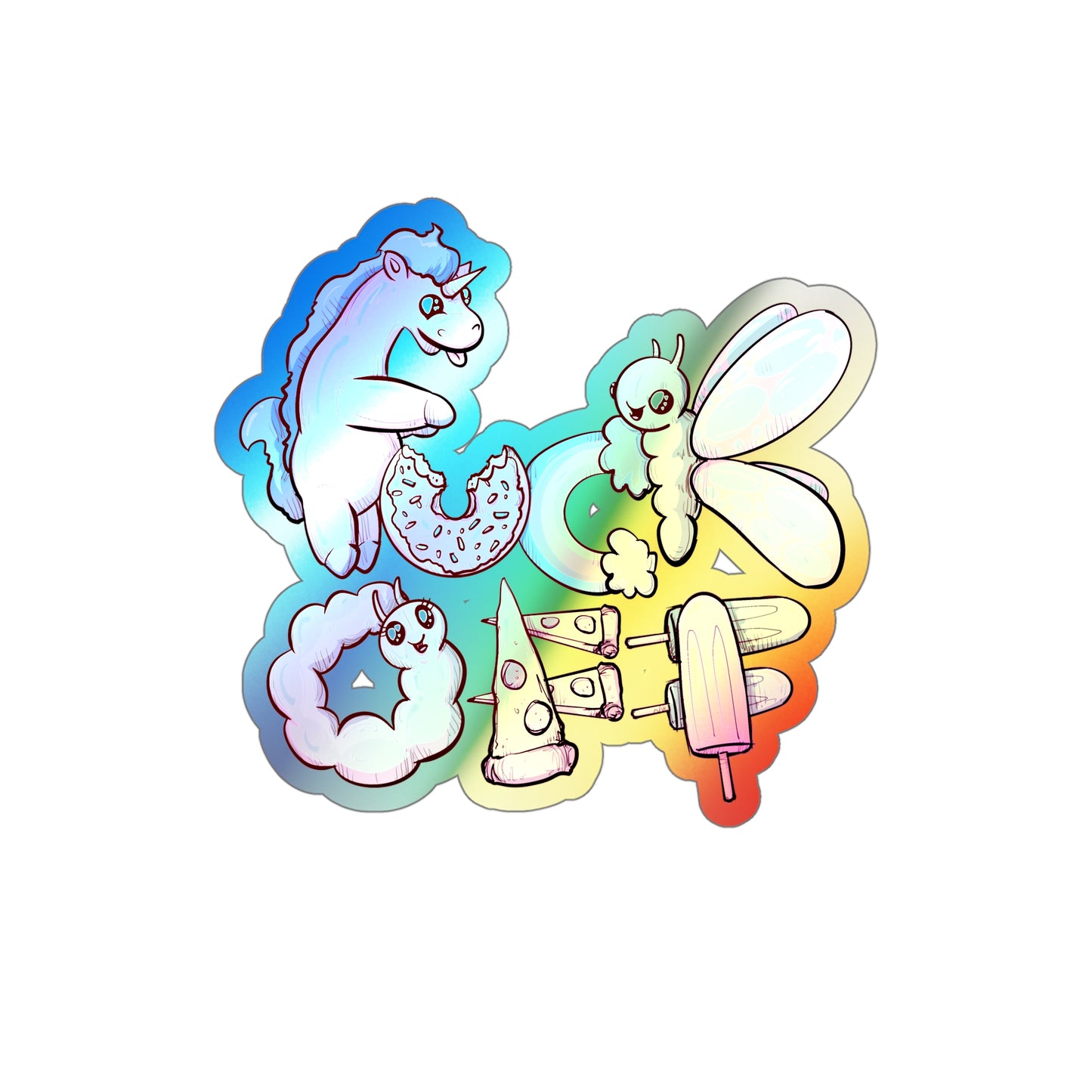 Majestic AF II Holographic Die-cut Stickers