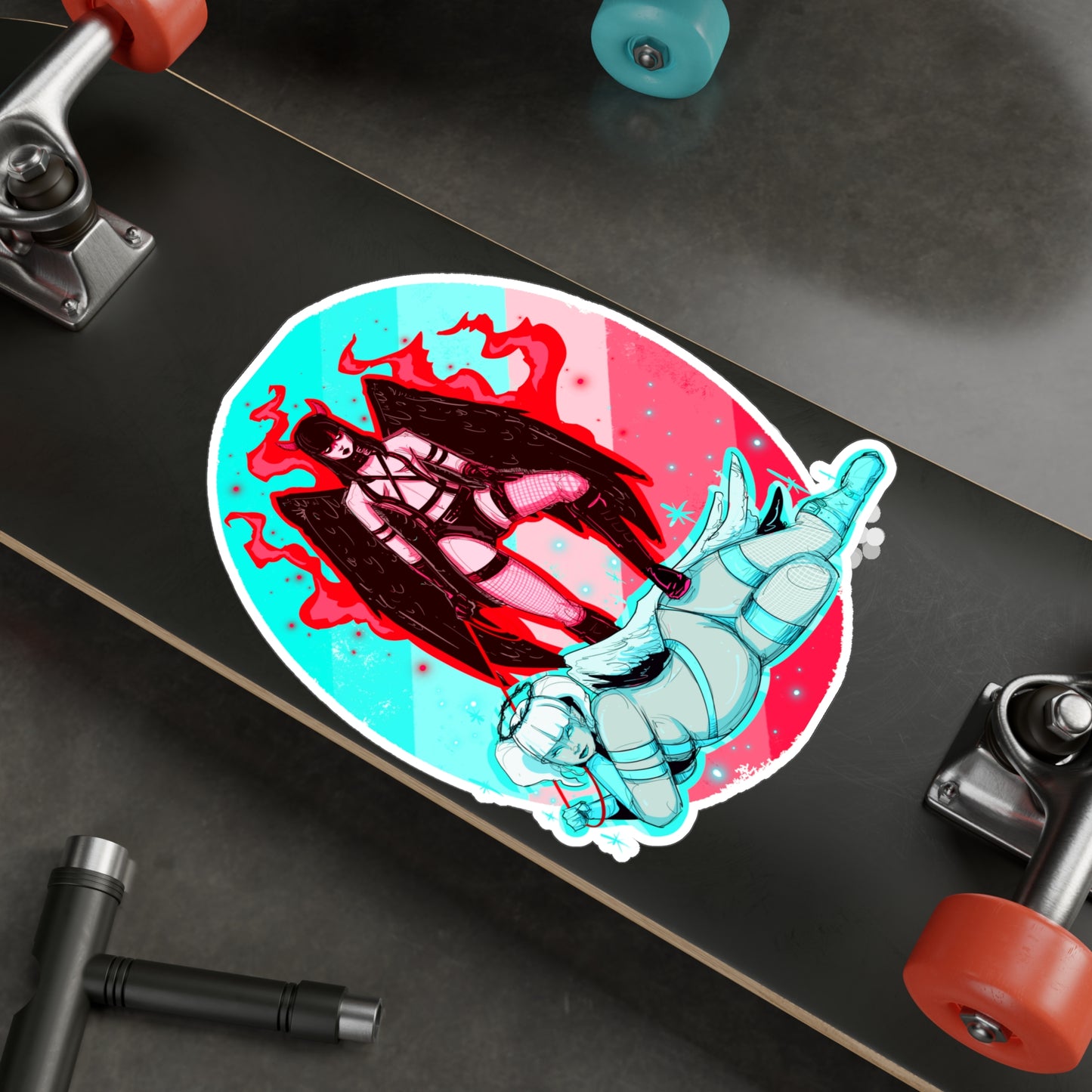 Fire & Ice Kiss-Cut Vinyl Decal