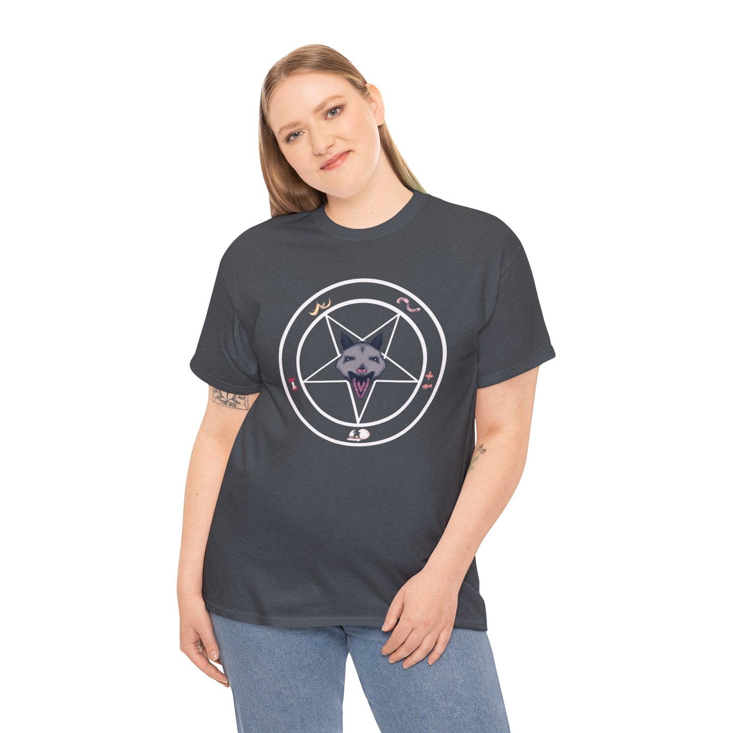 Opossum Pentagram Unisex Heavy Cotton Tee