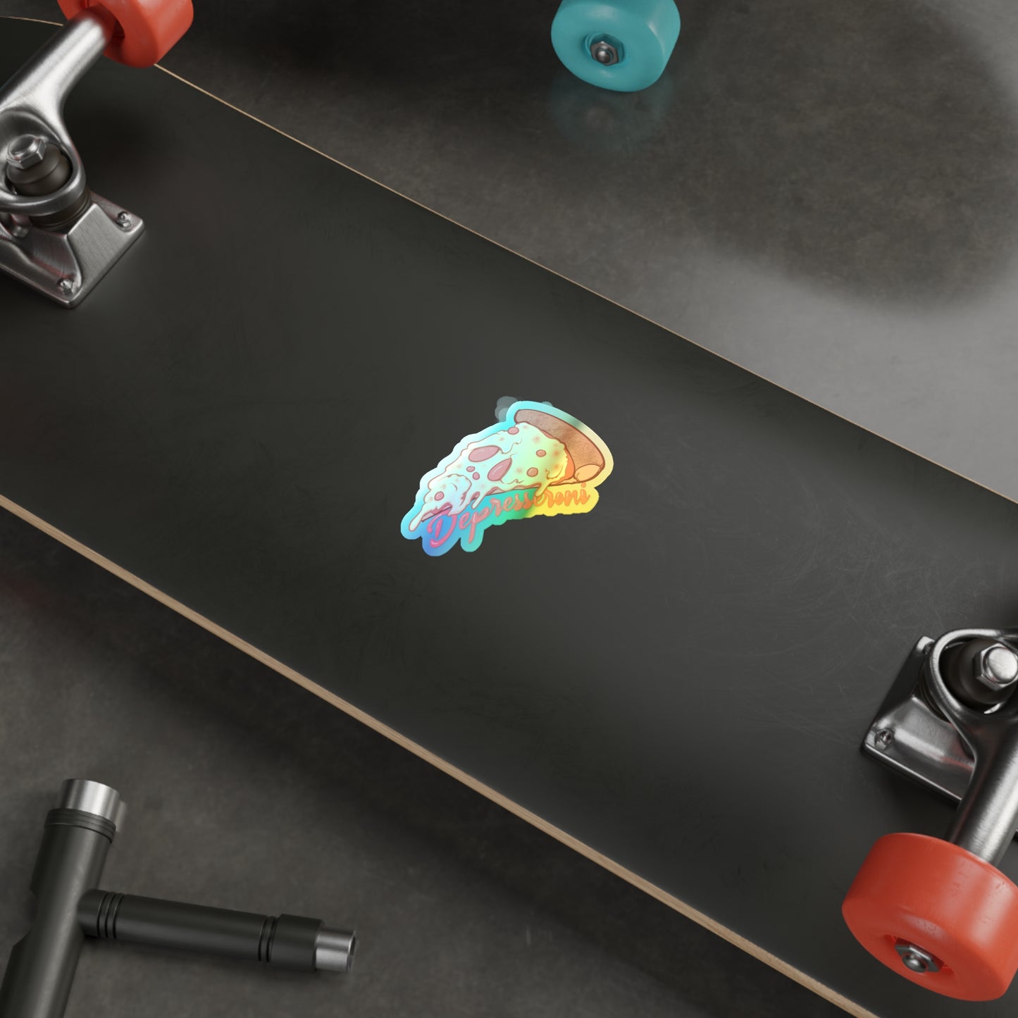 Depressoroni Holographic Die-cut Stickers