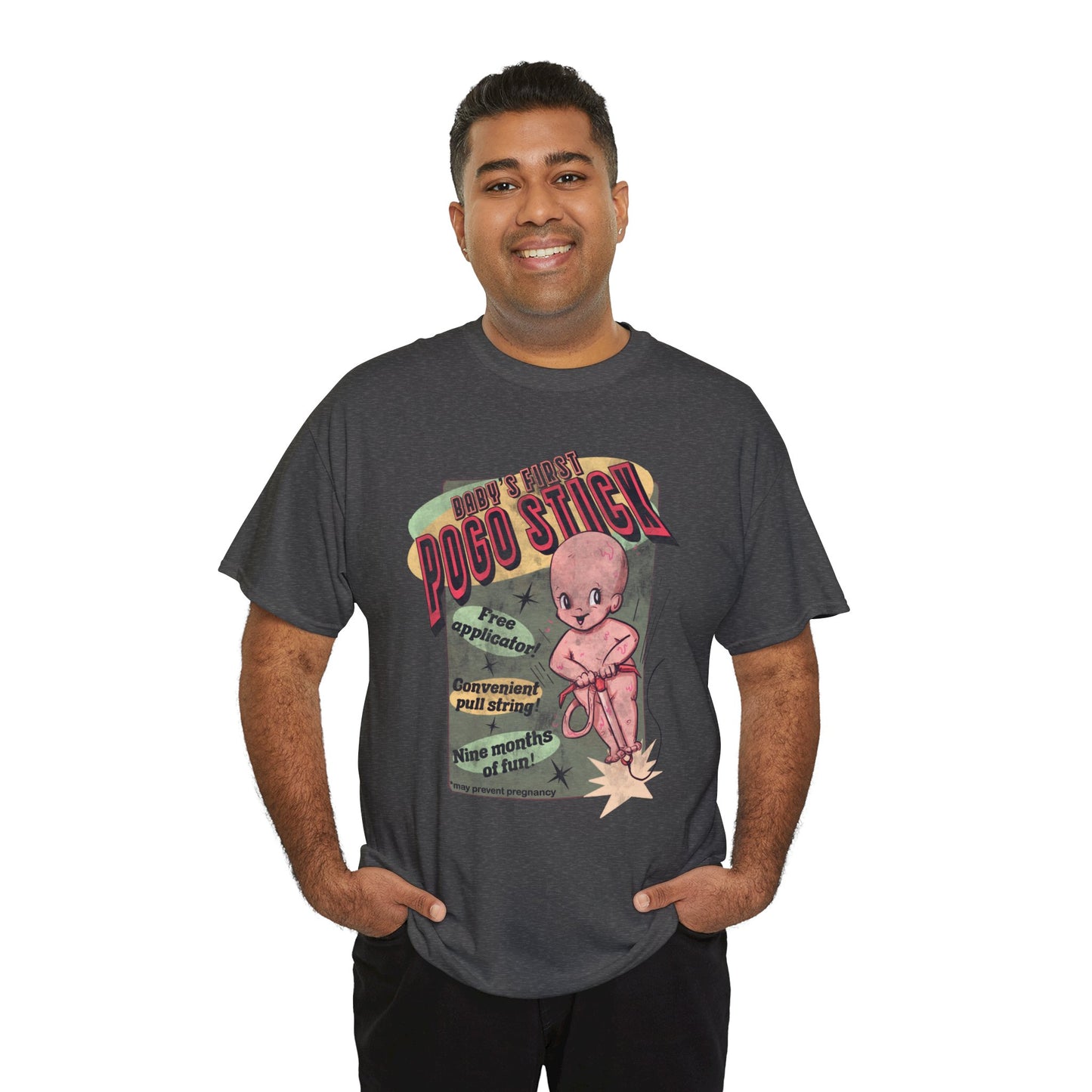 Baby's First Pogo Stick Unisex Heavy Cotton Tee