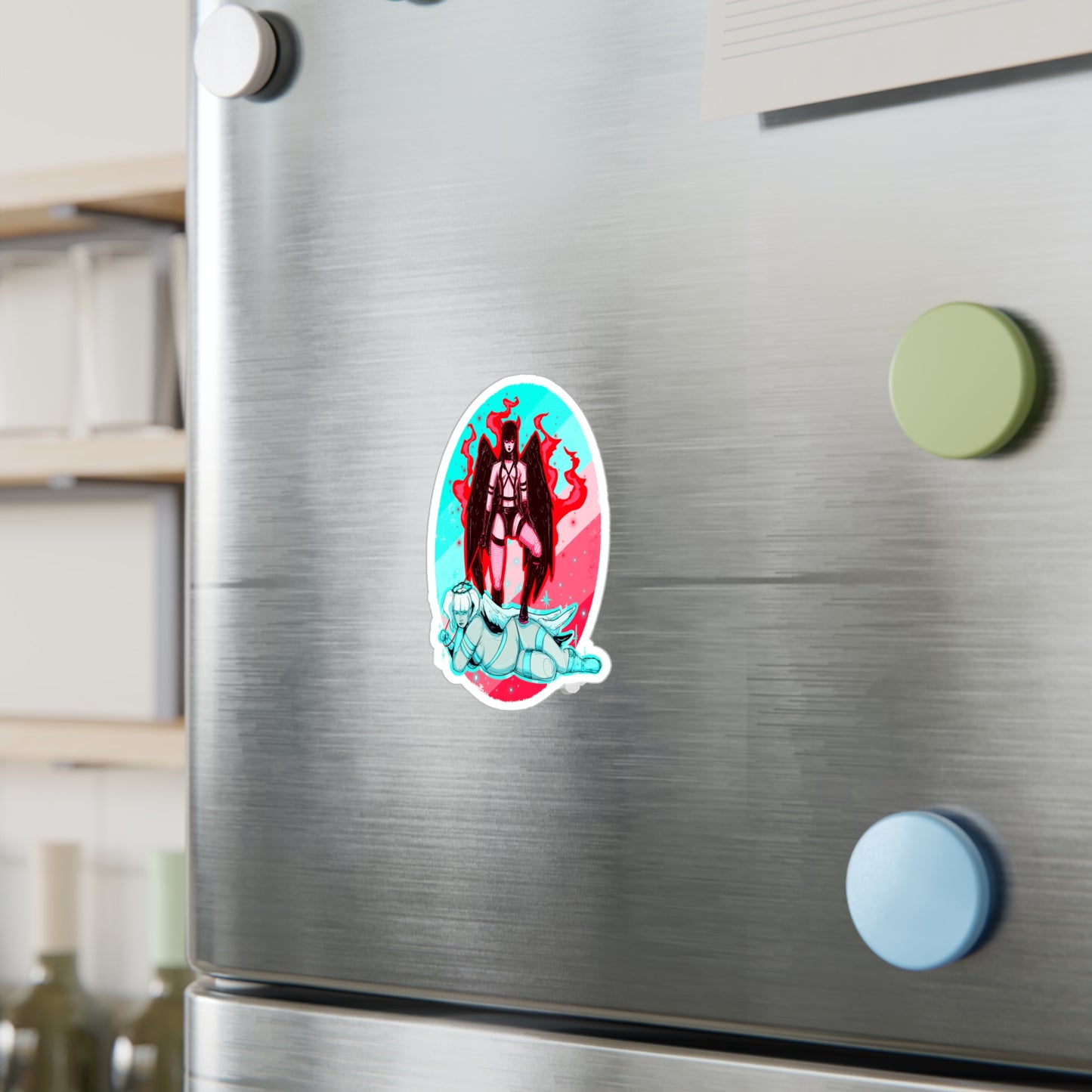 Fire & Ice Kiss-Cut Vinyl Decal