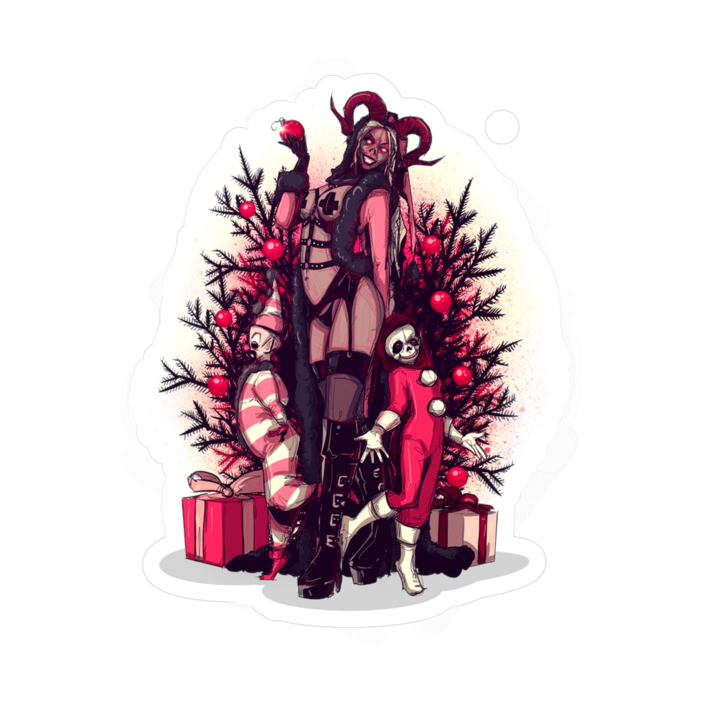 Lady Krampus Kiss-Cut Vinyl Decal