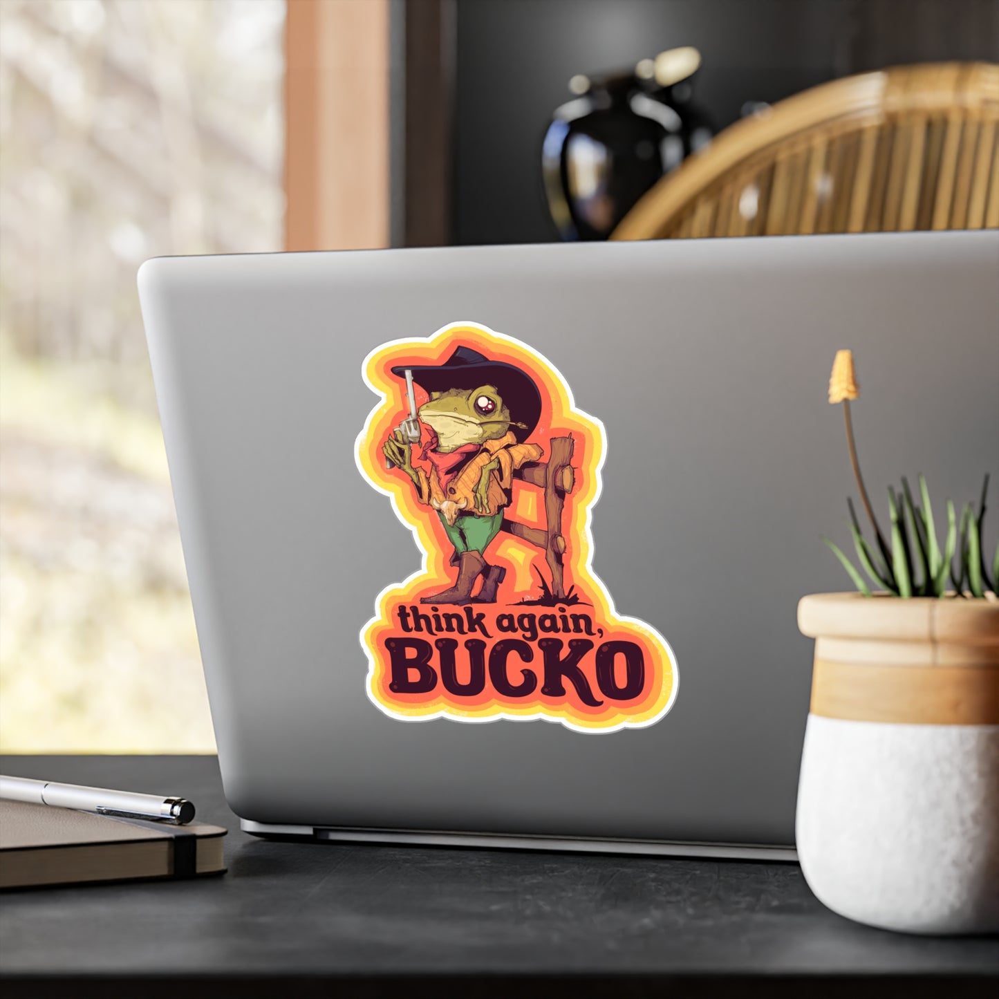 Think Again Bucko Kiss-Cut Vinyl Decal