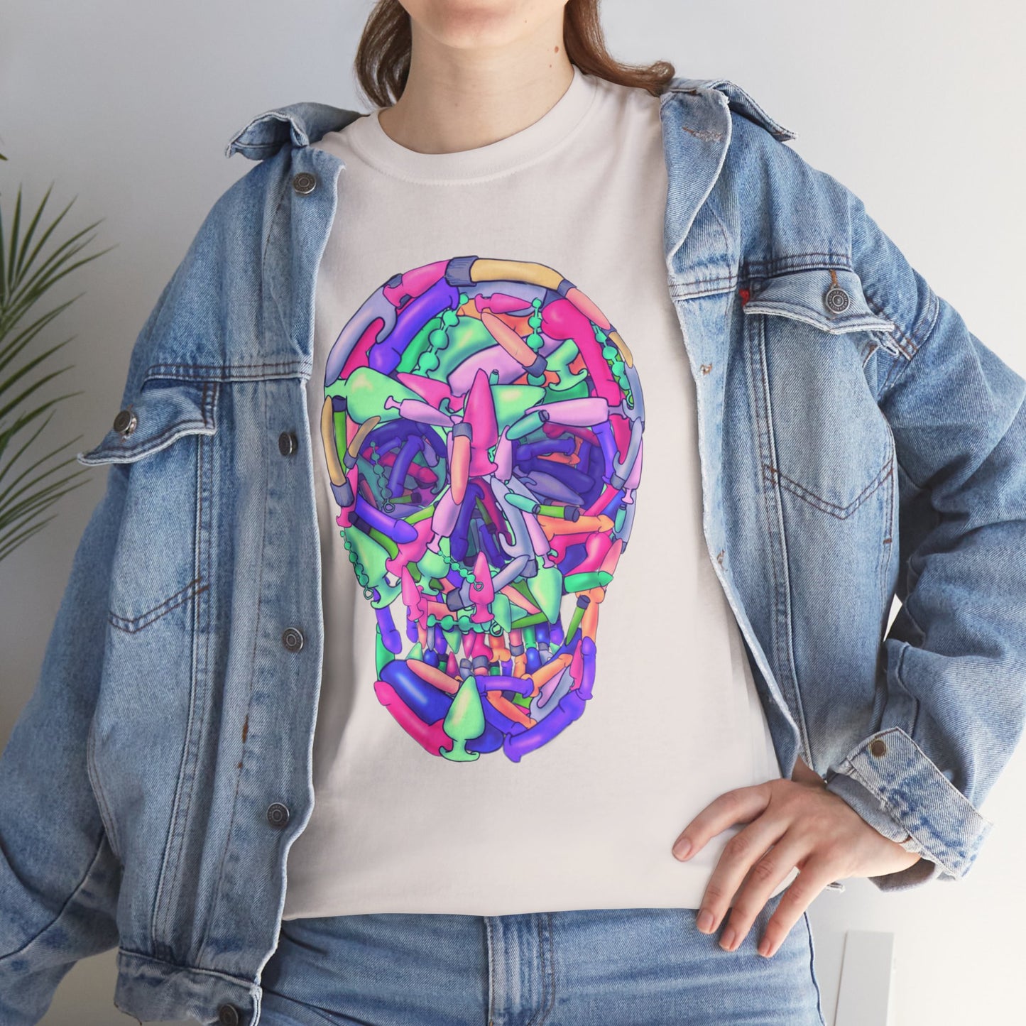 Sex Toy Skull Unisex Heavy Cotton Tee