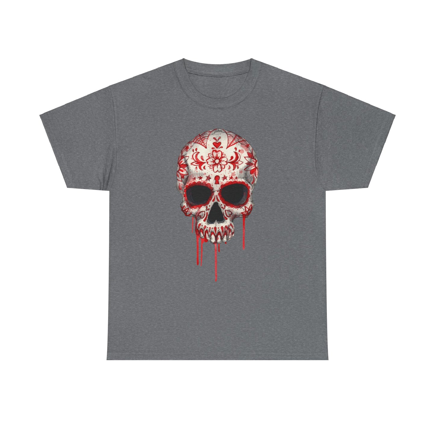 Blood Skull Unisex Heavy Cotton Tee