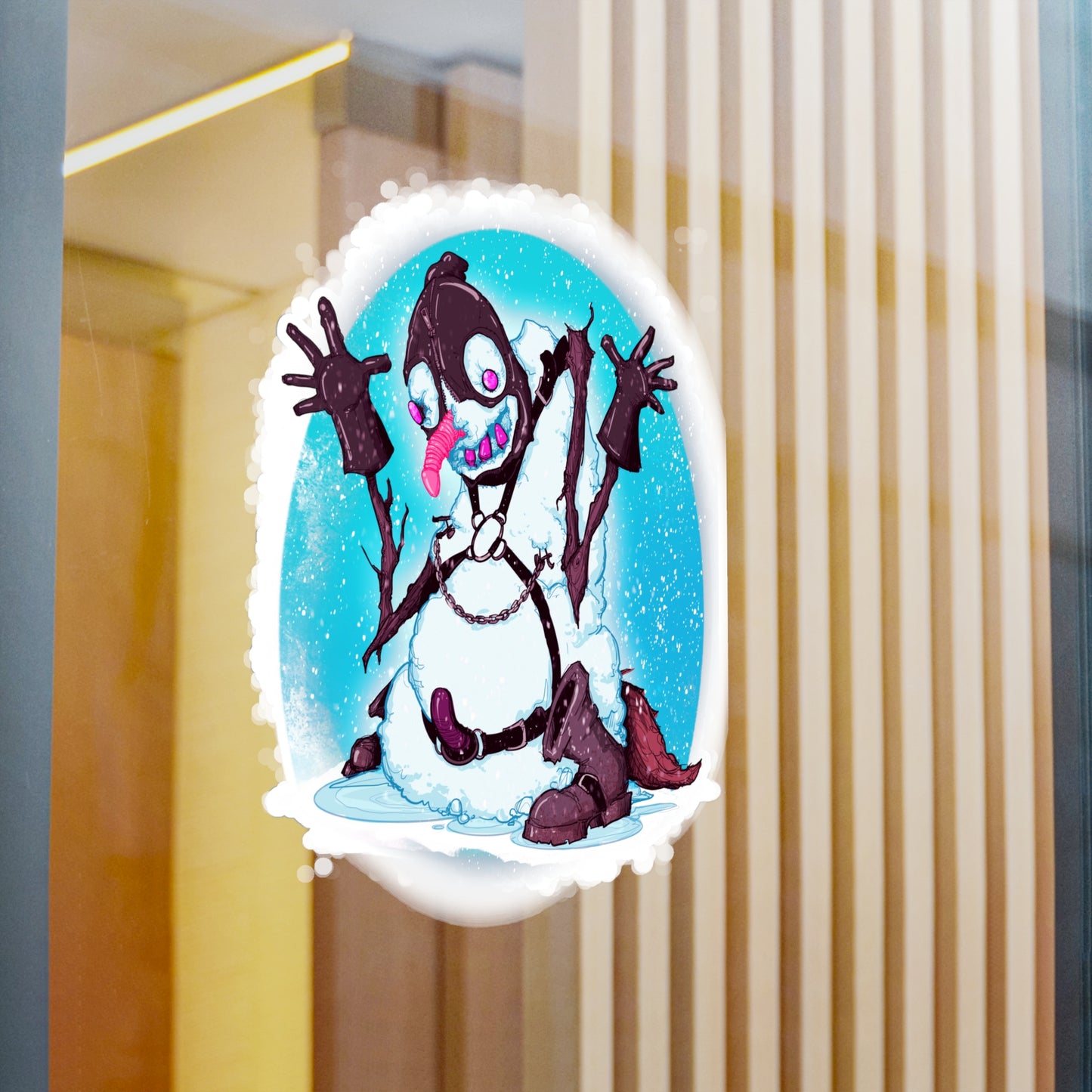 Kinky Snowman Kiss-Cut Vinyl Decal