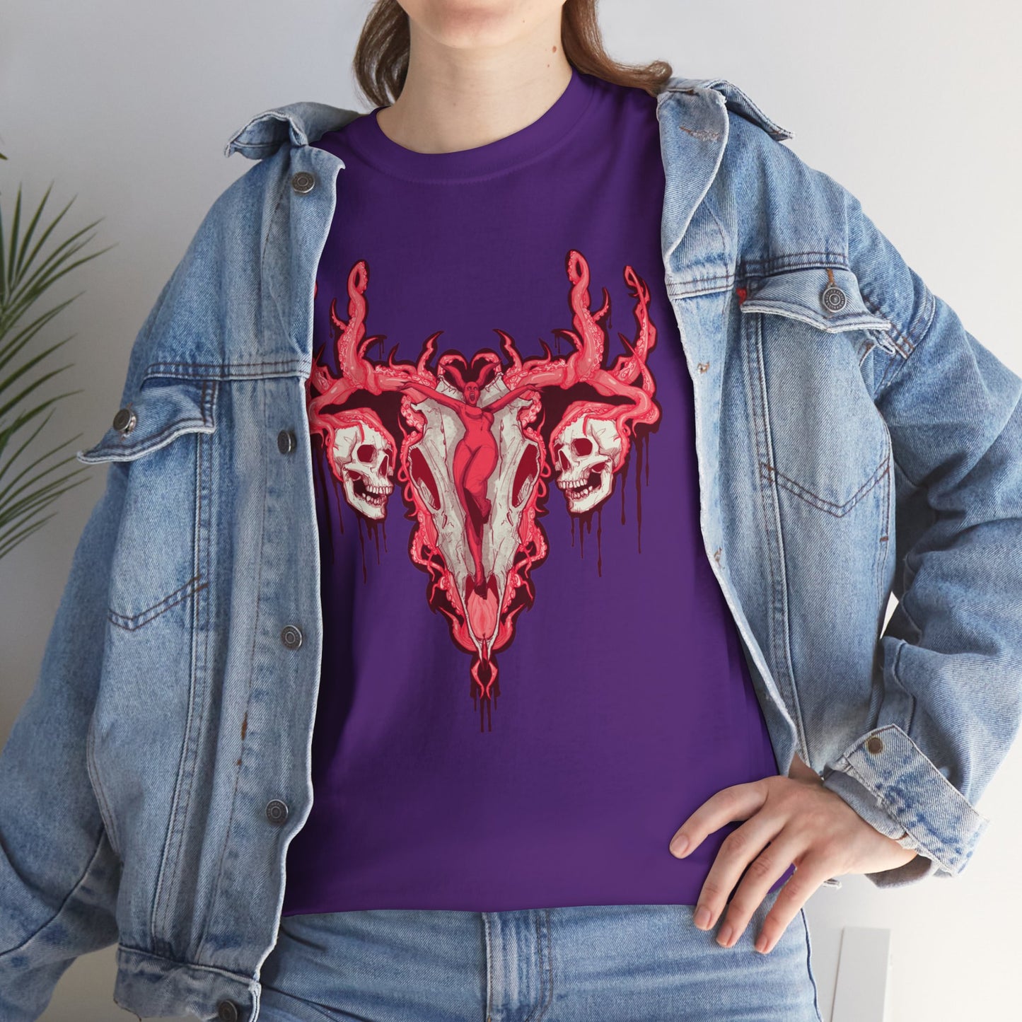 Uterus From Hell Unisex Heavy Cotton Tee