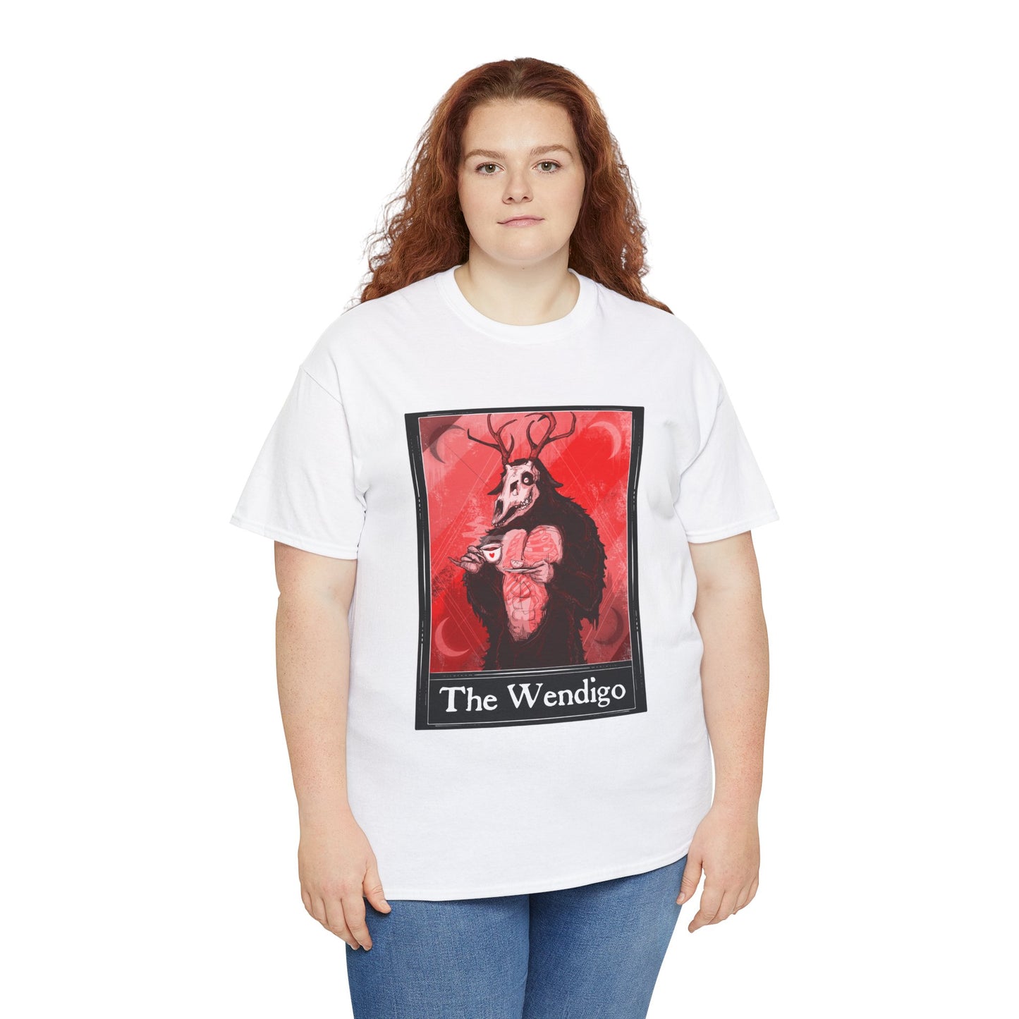 The Wendigo Tarot (Front & Back Print) Unisex Heavy Cotton Tee