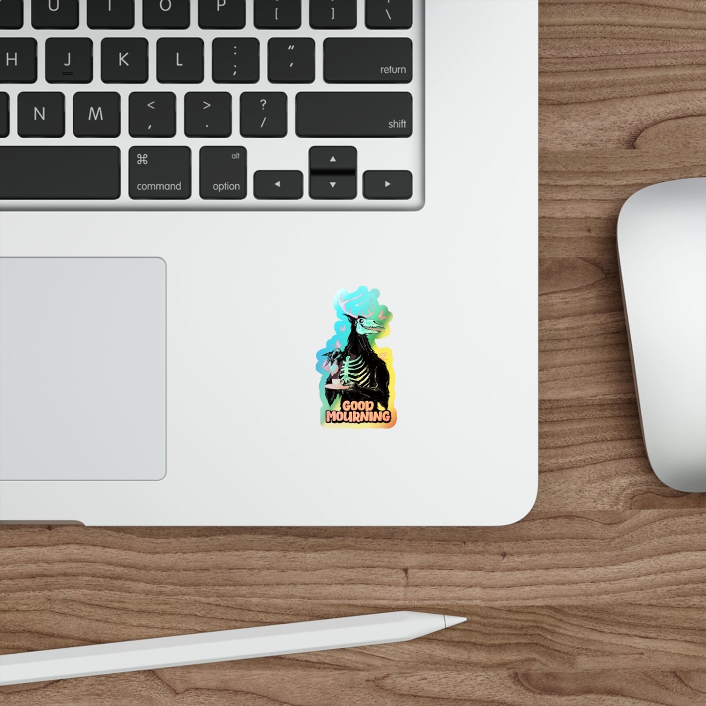 Good Mourning Holographic Die-cut Stickers