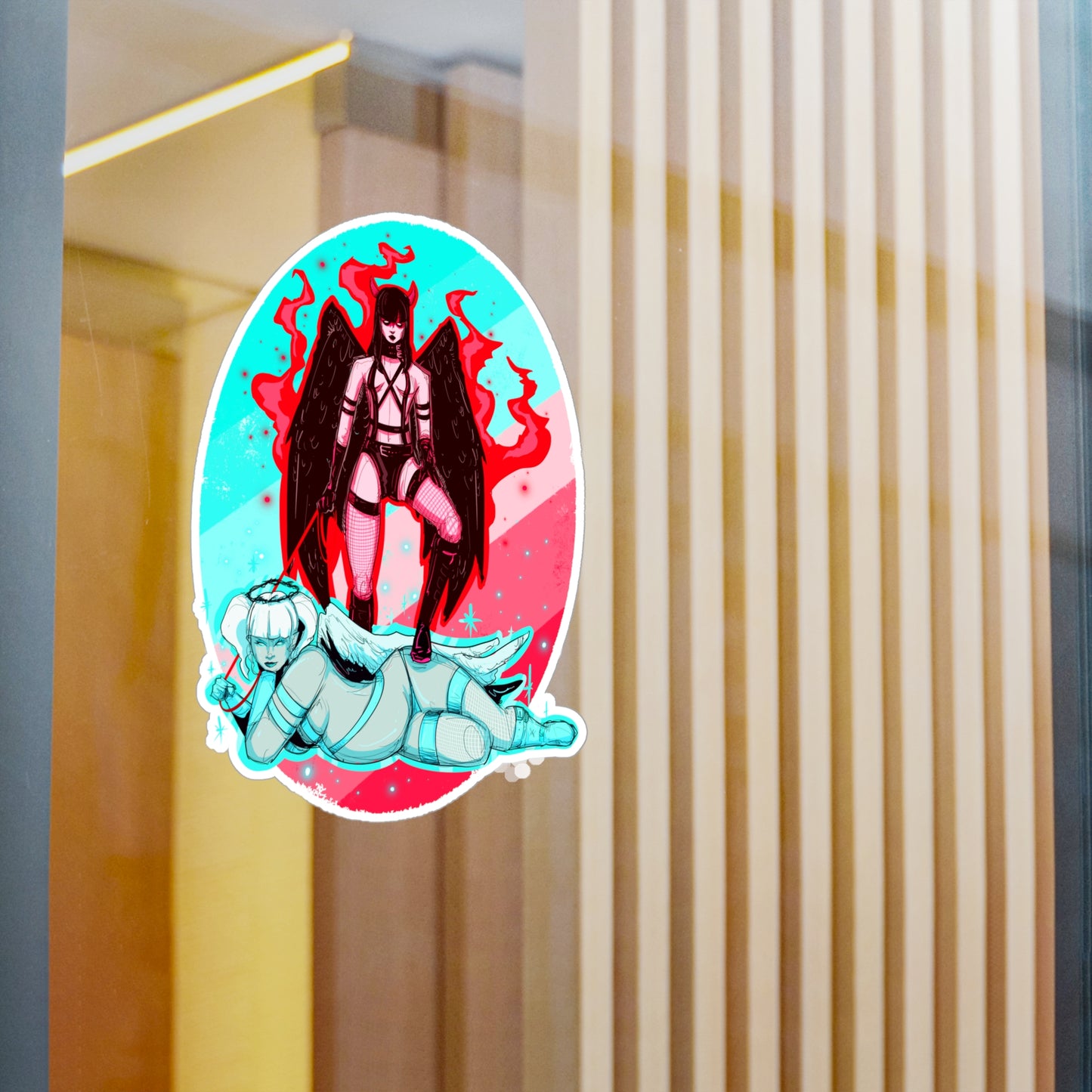 Fire & Ice Kiss-Cut Vinyl Decal