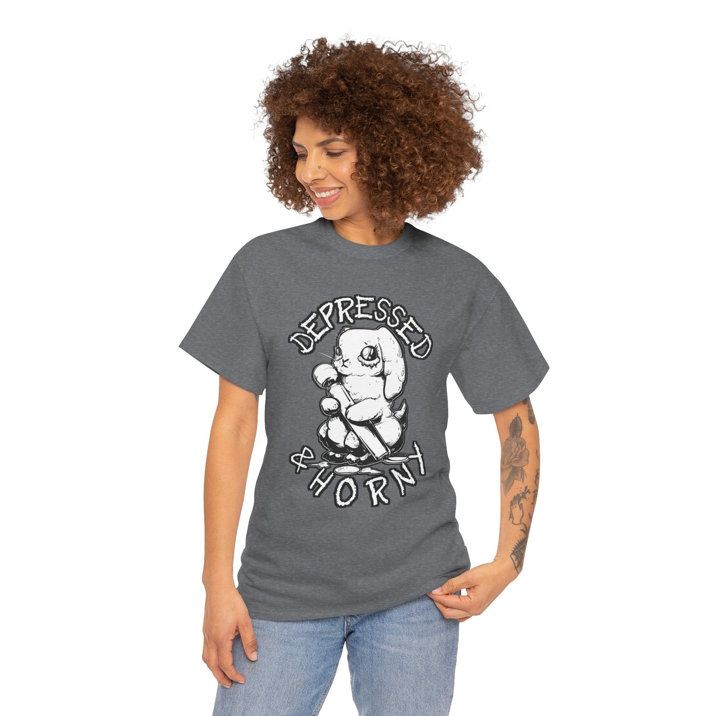 Depressed Bunny Unisex Heavy Cotton Tee