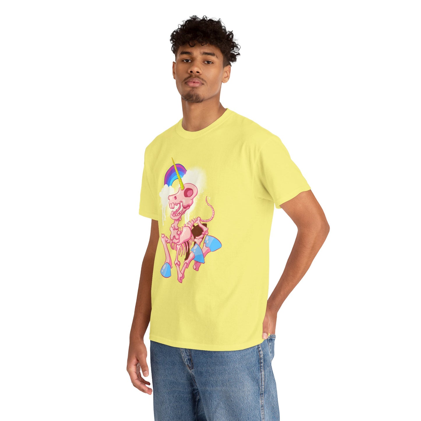 Unicorn Skeleton 2 Unisex Heavy Cotton Tee