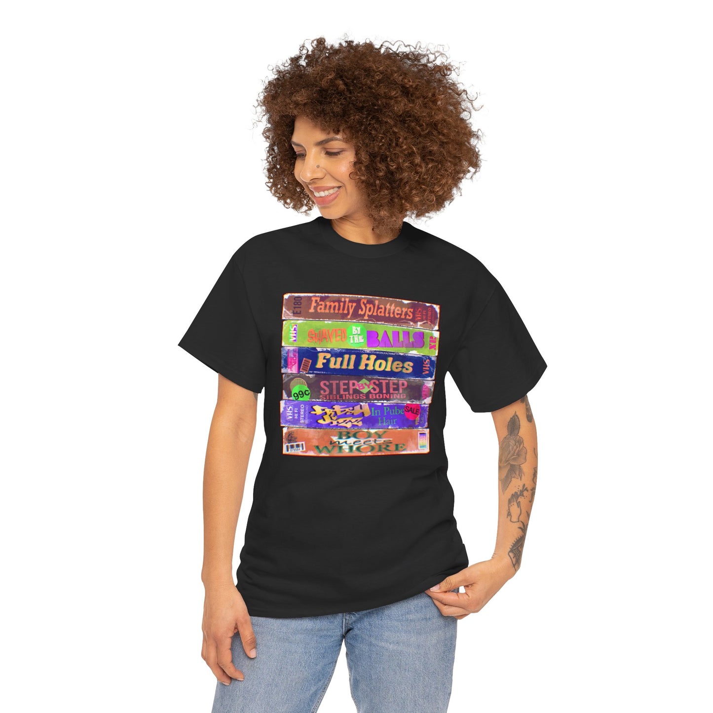 Adult 90s VHS Unisex Heavy Cotton Tee