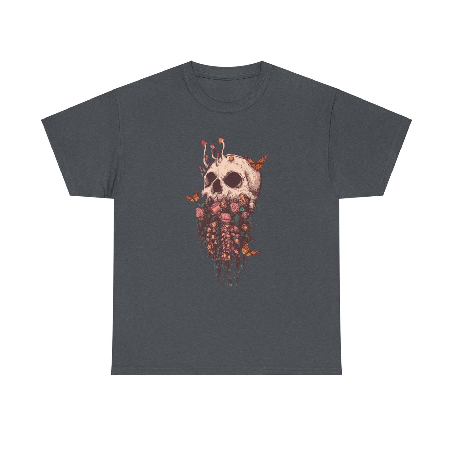 Elemental Skull Nature Unisex Heavy Cotton Tee