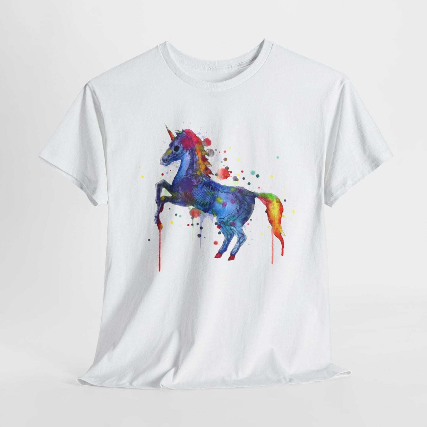 Unicorn Skeleton Unisex Heavy Cotton Tee