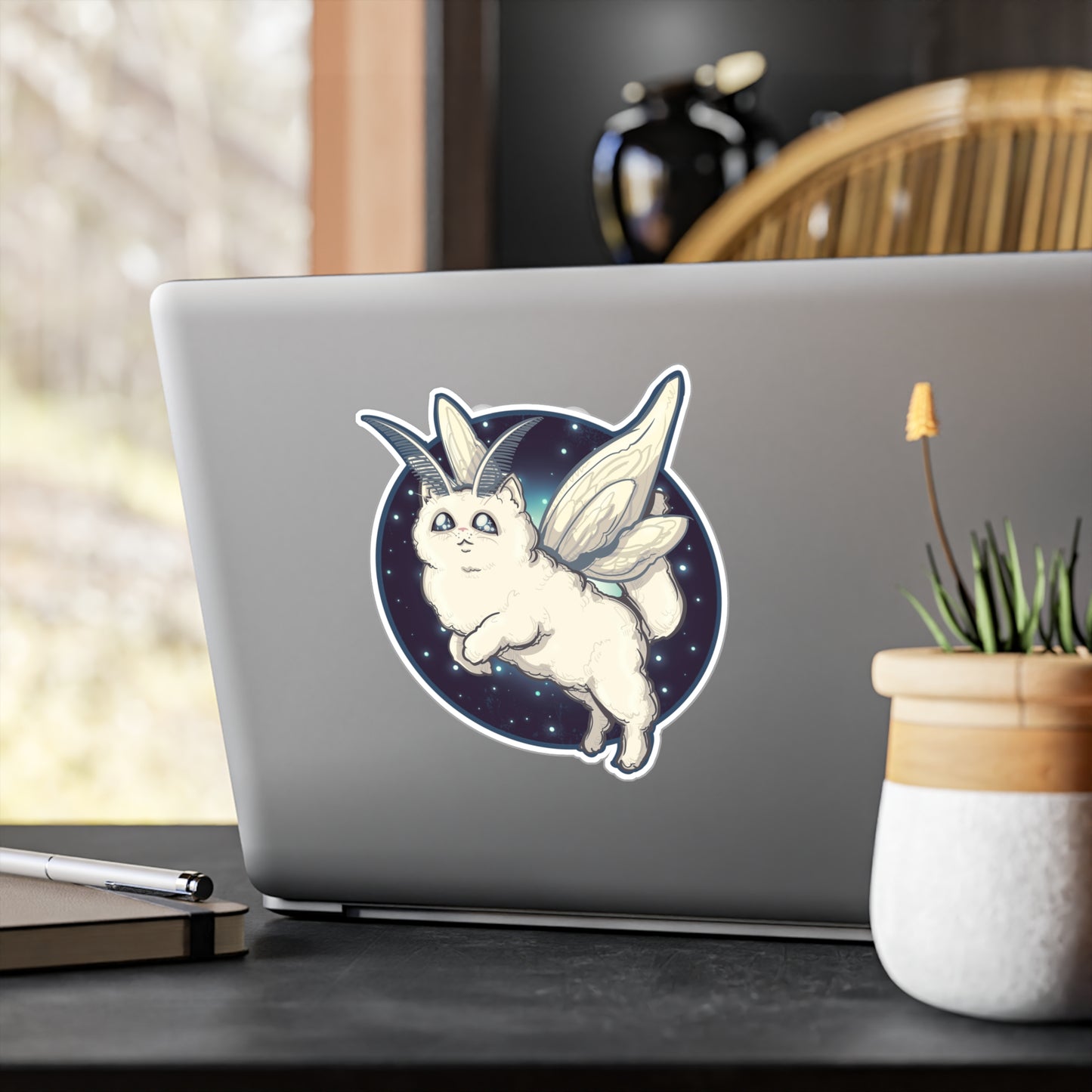 Kitty Moth Kiss-Cut Vinyl Decal