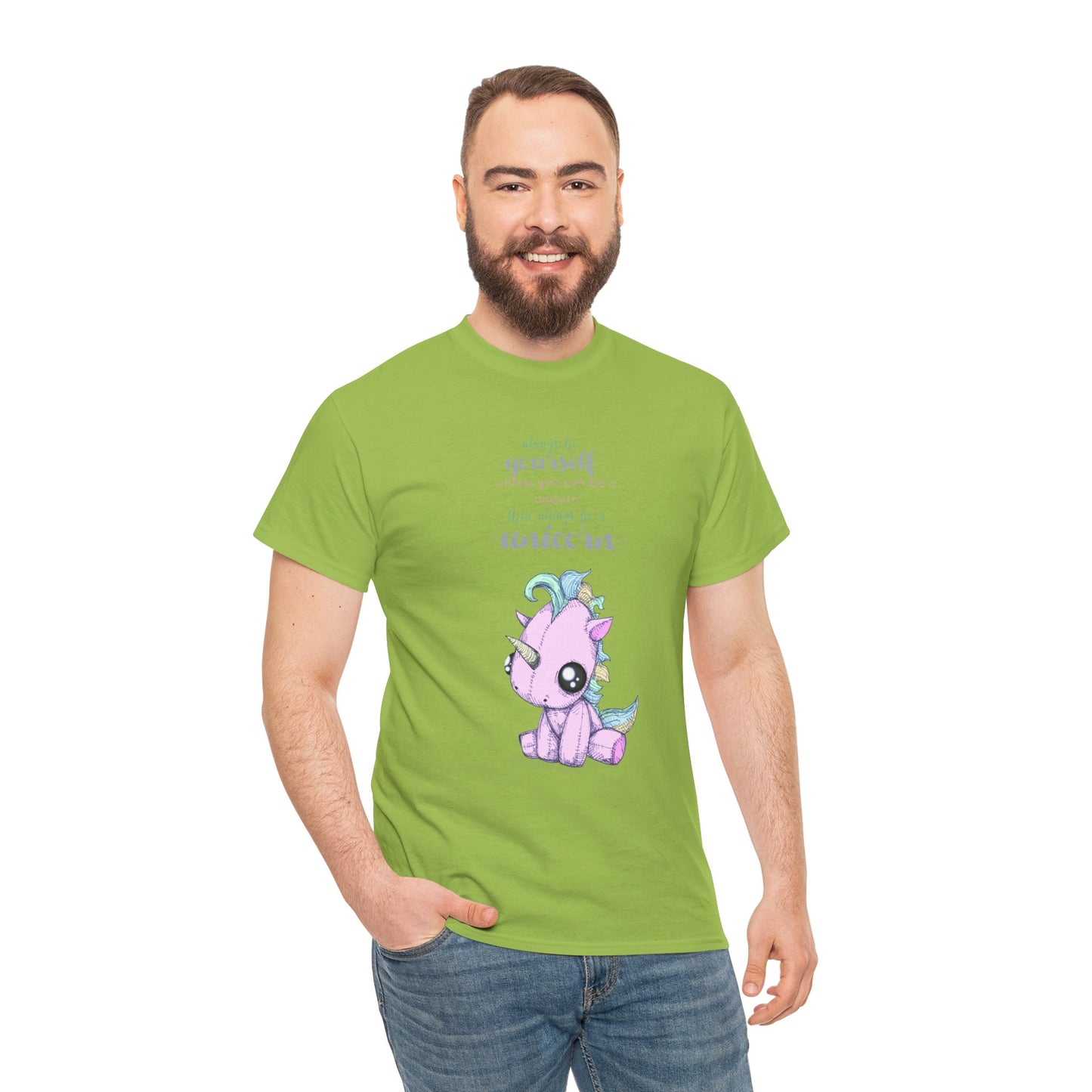 Be Yourself Unicorn Unisex Heavy Cotton Tee