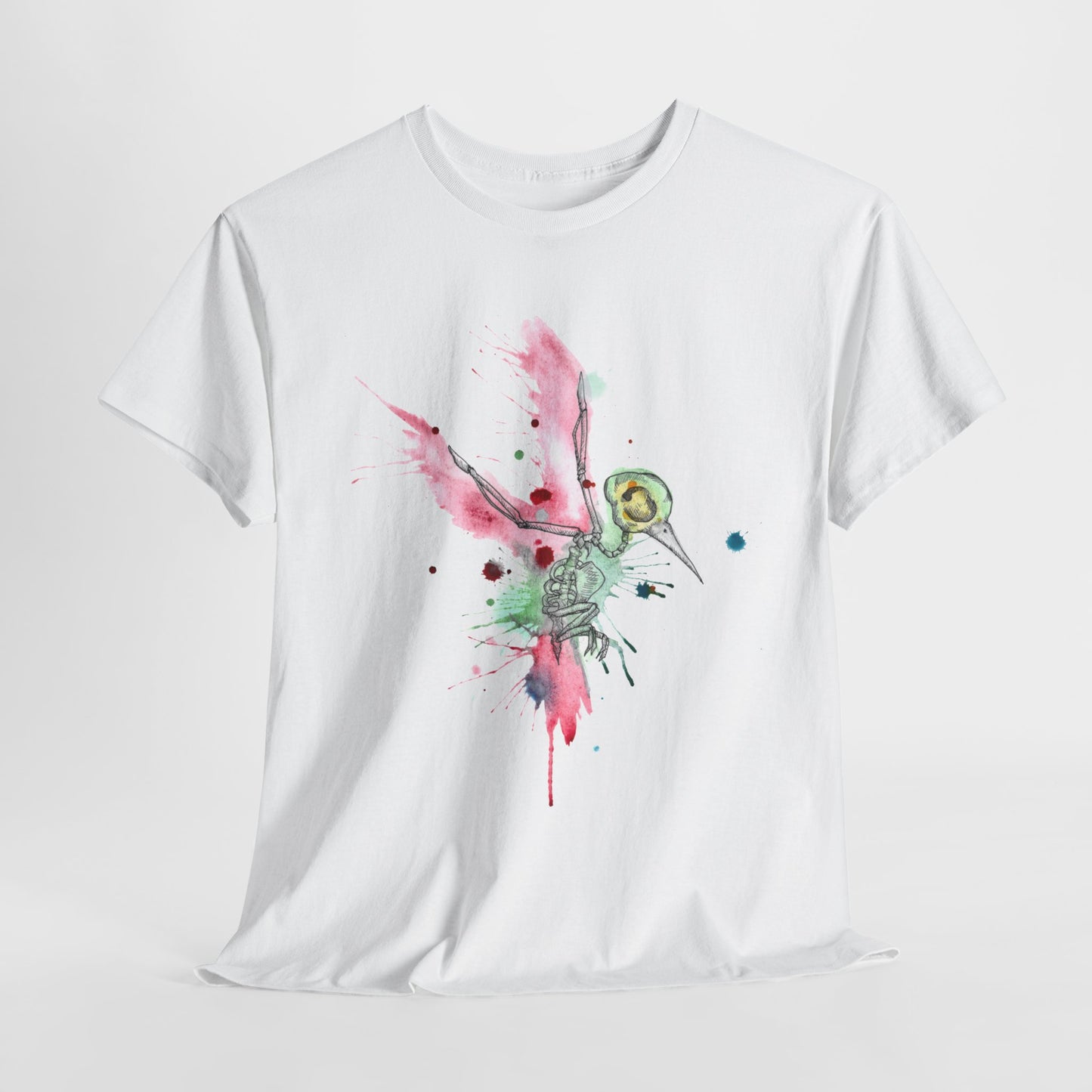 Watercolor Hummingbird Unisex Heavy Cotton Tee