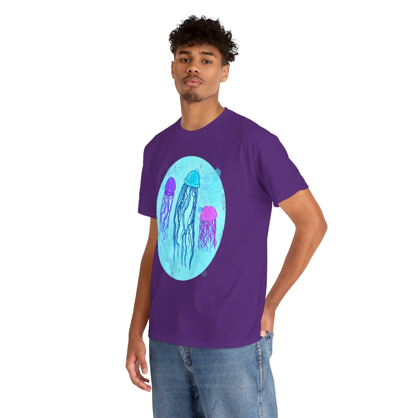 Jellyfish Varieties Unisex Heavy Cotton Tee
