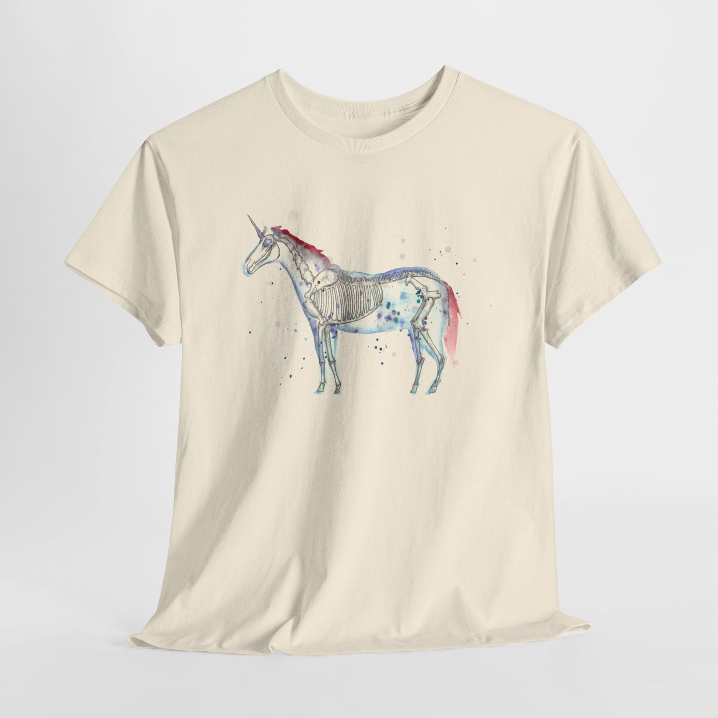 Unicorn Skeleton Unisex Heavy Cotton Tee