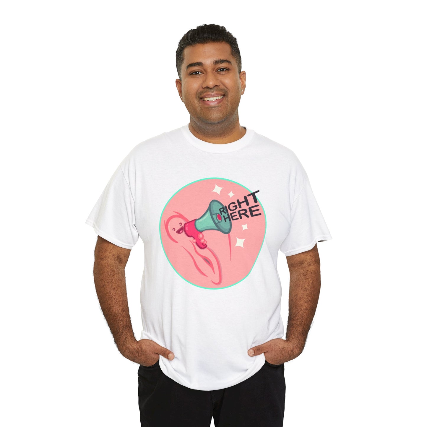 Right Here Unisex Heavy Cotton Tee