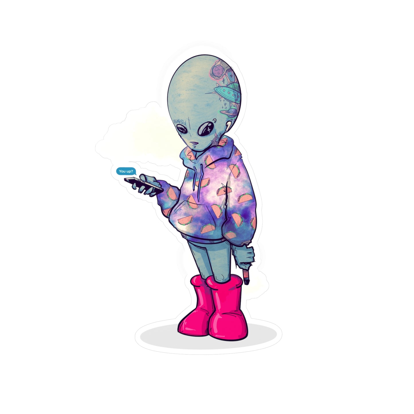 Earth Alien Kiss-Cut Vinyl Decal